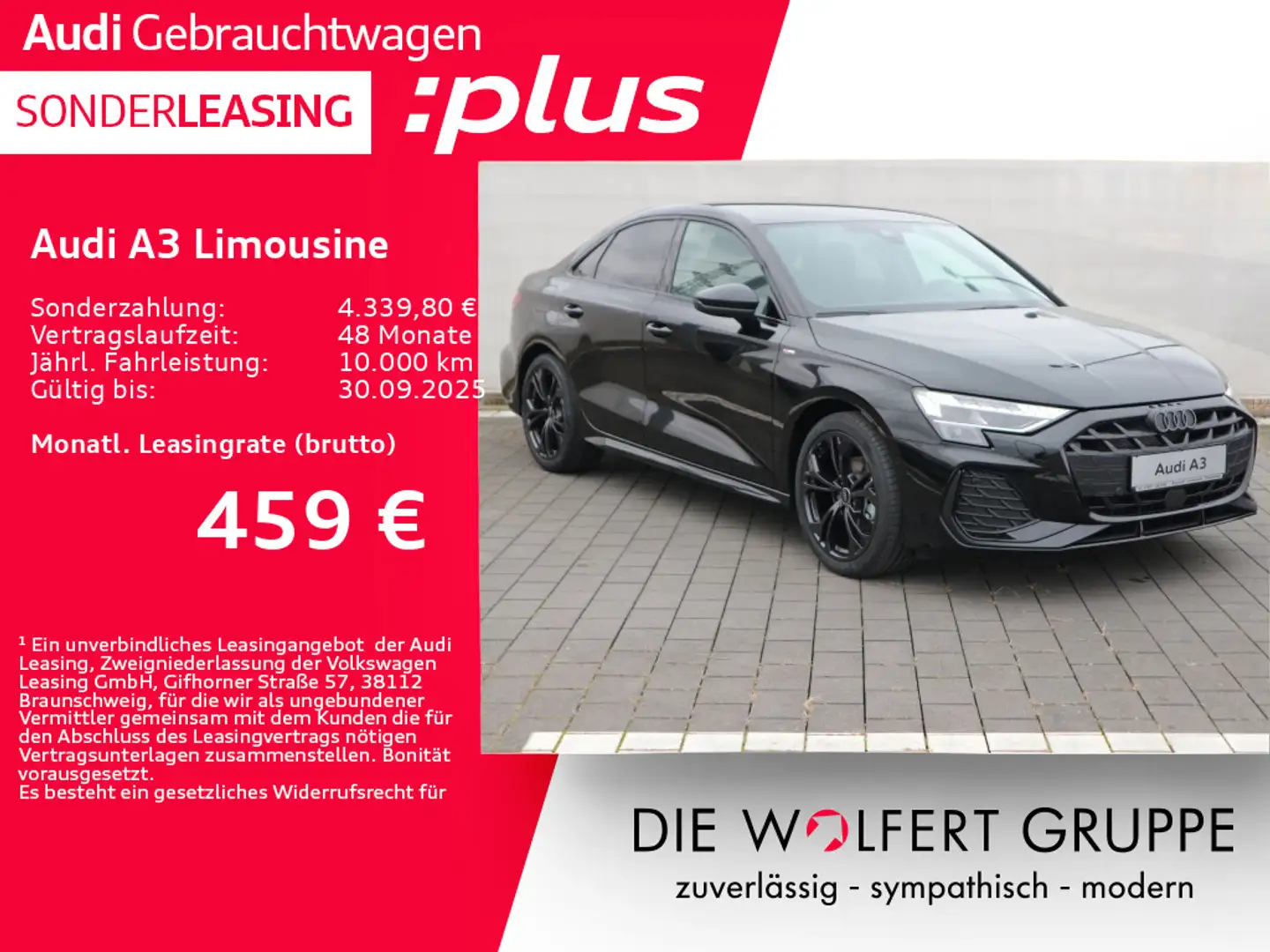 Audi A3 S line 35 TFSI S tronic Schwarz - 1