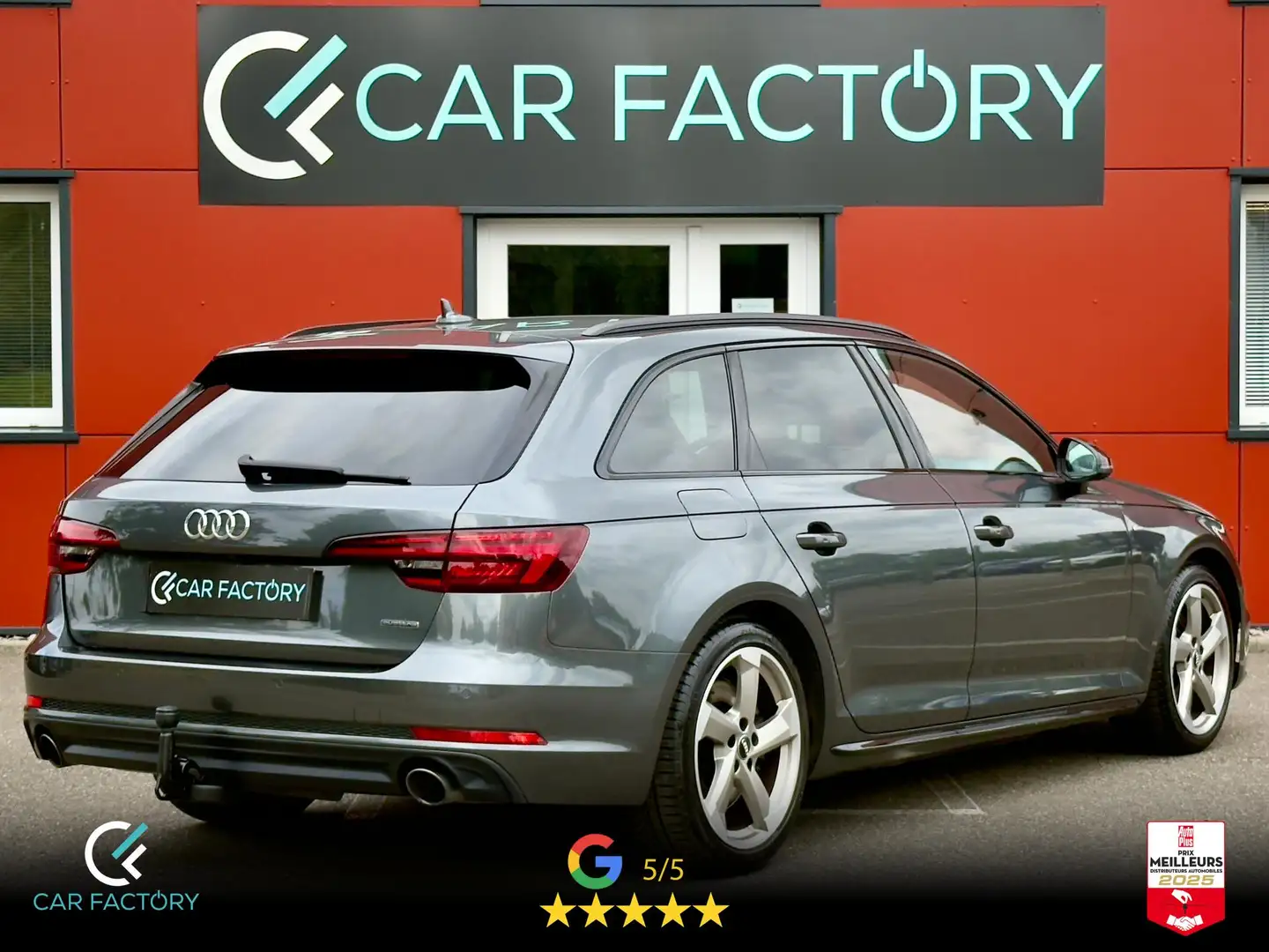 Audi A4 S-Line Quattro 2.0 TFSI 252 BVA 1ère Main Virtual  Gris - 2