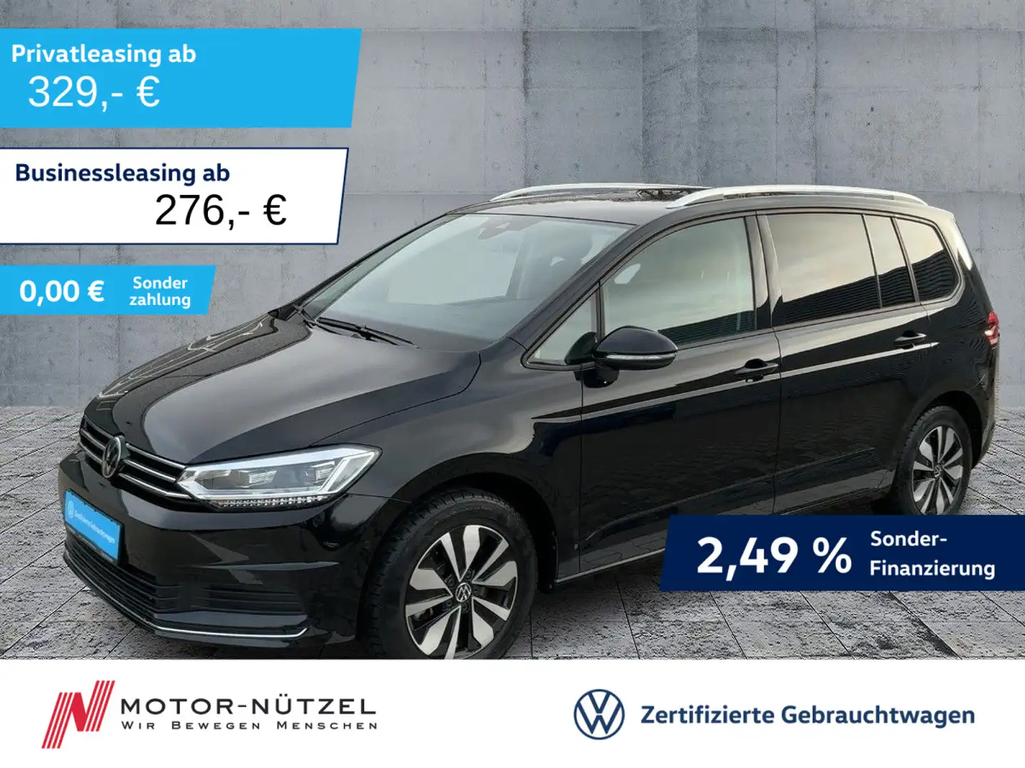 Volkswagen Touran 1.5 TSI DSG GOAL MATRIX+NAVI+AHK+ACC+7SI Schwarz - 1