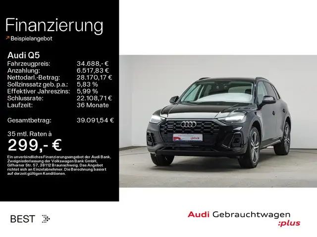 Audi Q5 S line 45 TFSI qu. AHK, Tour, Leder, Sound