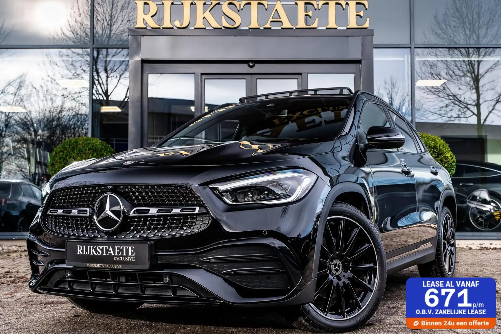 Mercedes-Benz GLA 250 250e AMG|PANO|CAMERA|SFEERVERL.|CARPLAY Zwart - 1