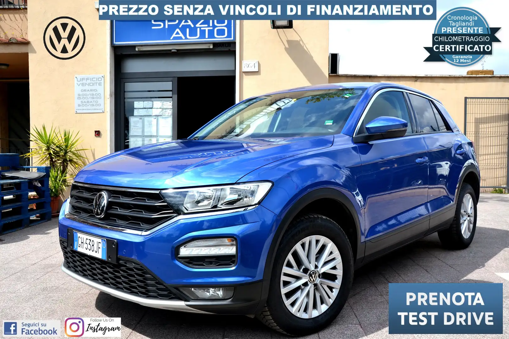 Volkswagen T-Roc T-Roc 2.0 tdi 150cv dsg * Unipro'-Prezzo Reale * Blu/Azzurro - 1