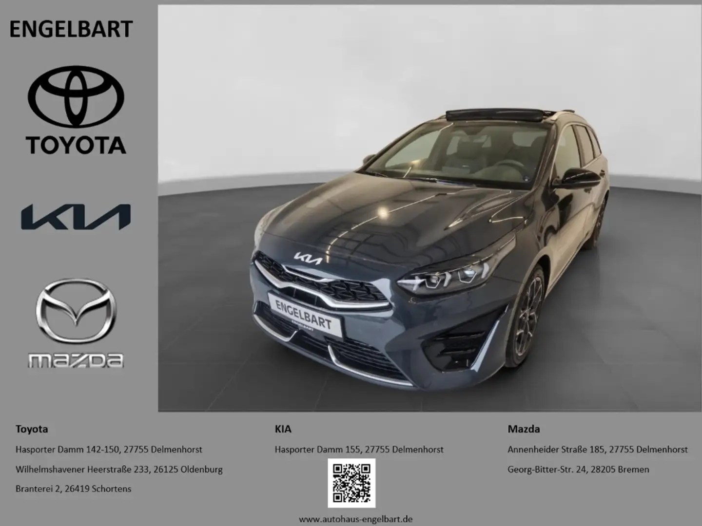 Kia Ceed SW / cee'd SW GT-Line 1.5 Techno-Paket Leder-Paket Glasdach Grau - 1