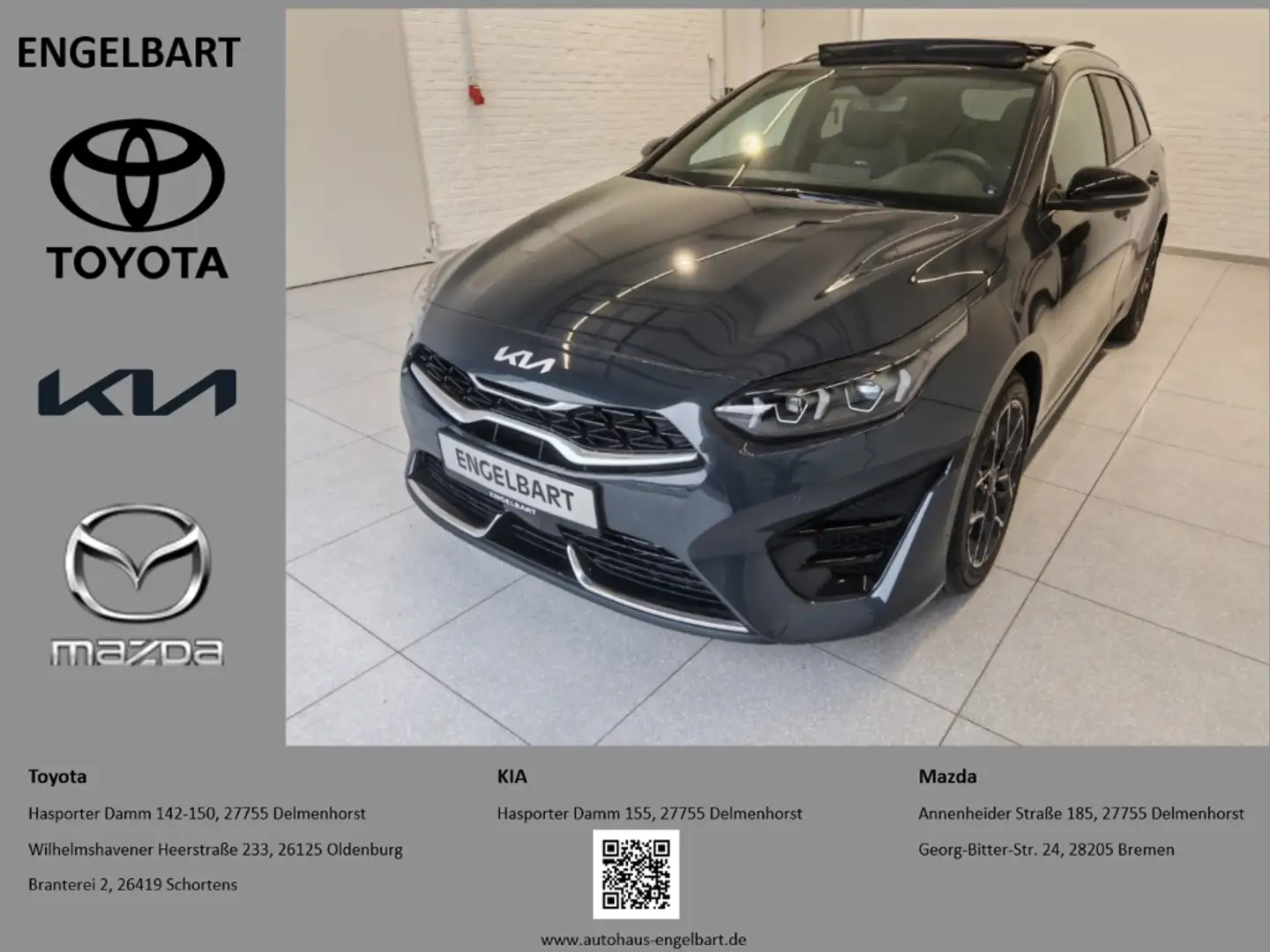 Kia Ceed SW / cee'd SW GT-Line 1.5 Techno-Paket Leder-Paket Glasdach Gris - 1