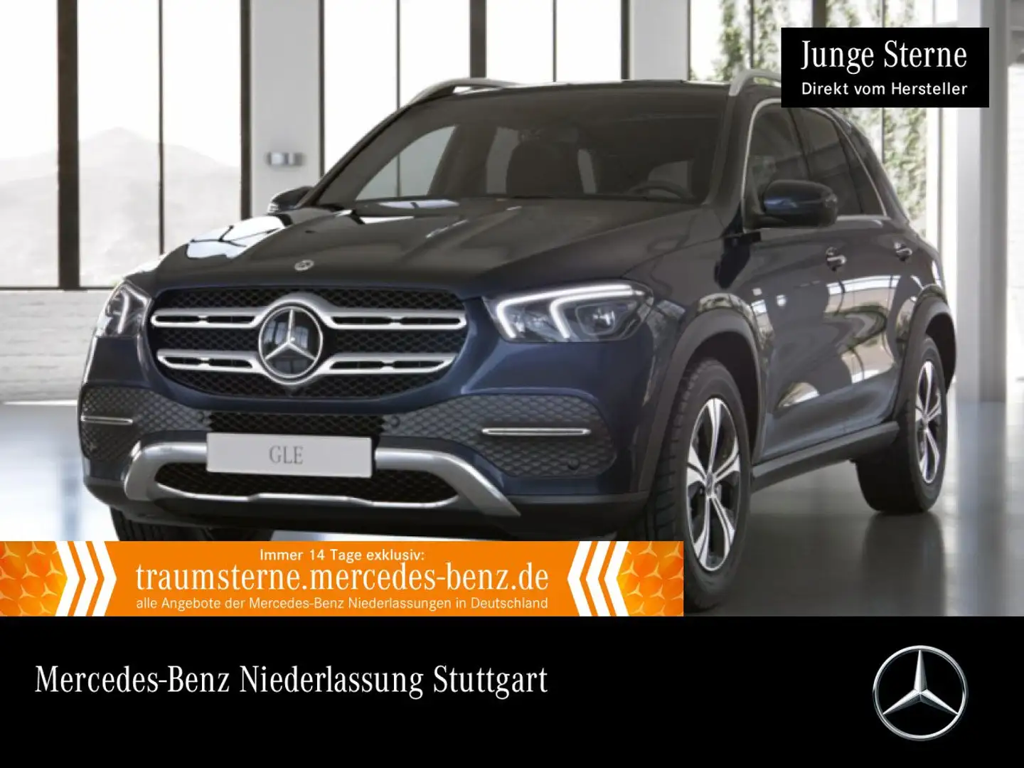 Mercedes-Benz GLE 350 de 4M EXCLUSIVE+PANO+360+AHK+MULTIBEAM+19" Blau - 1