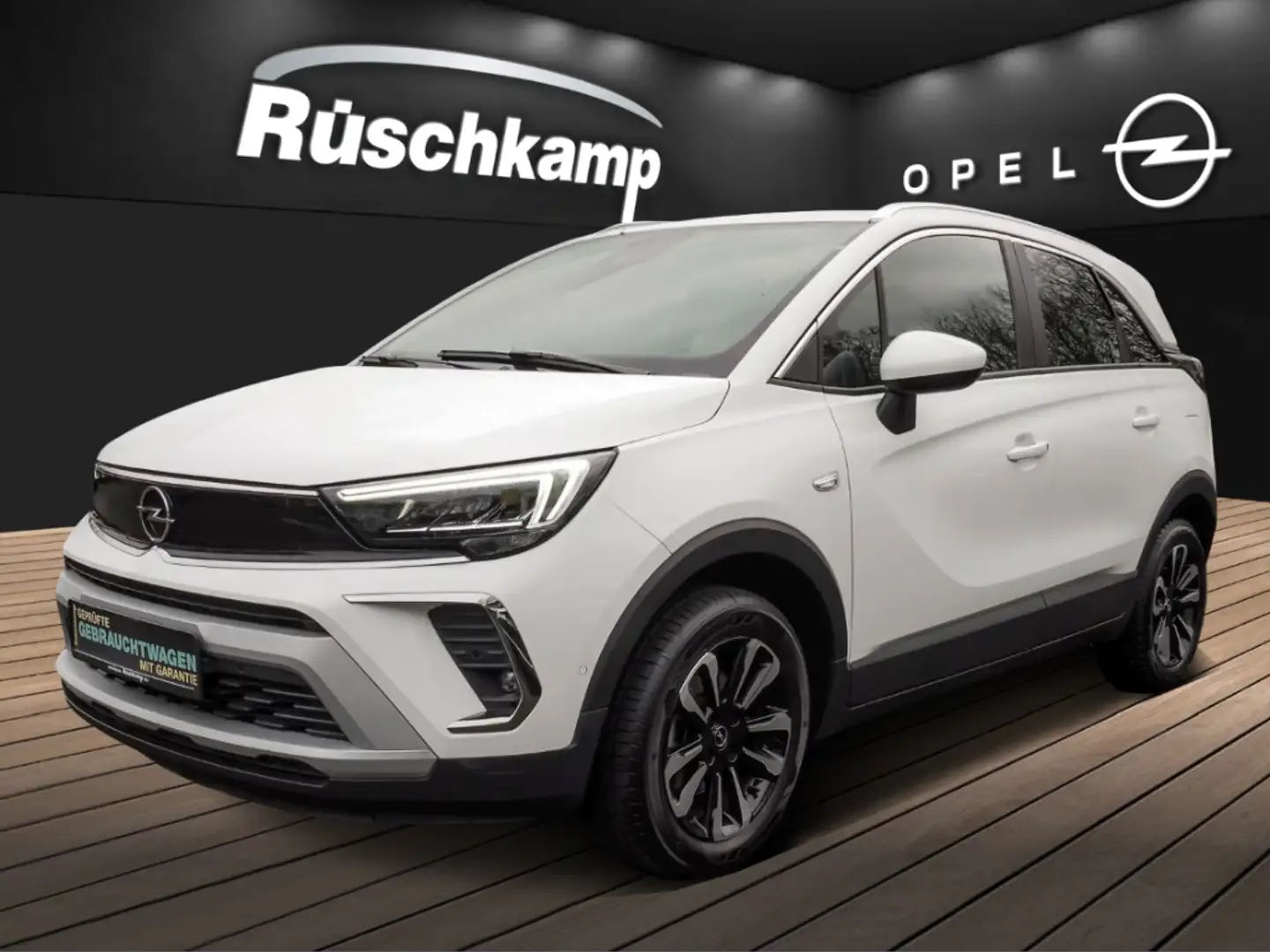 Opel Crossland Elegance 1.2 Voll-LED Klimaauto SHZ LHZ Allwetter Weiß - 1