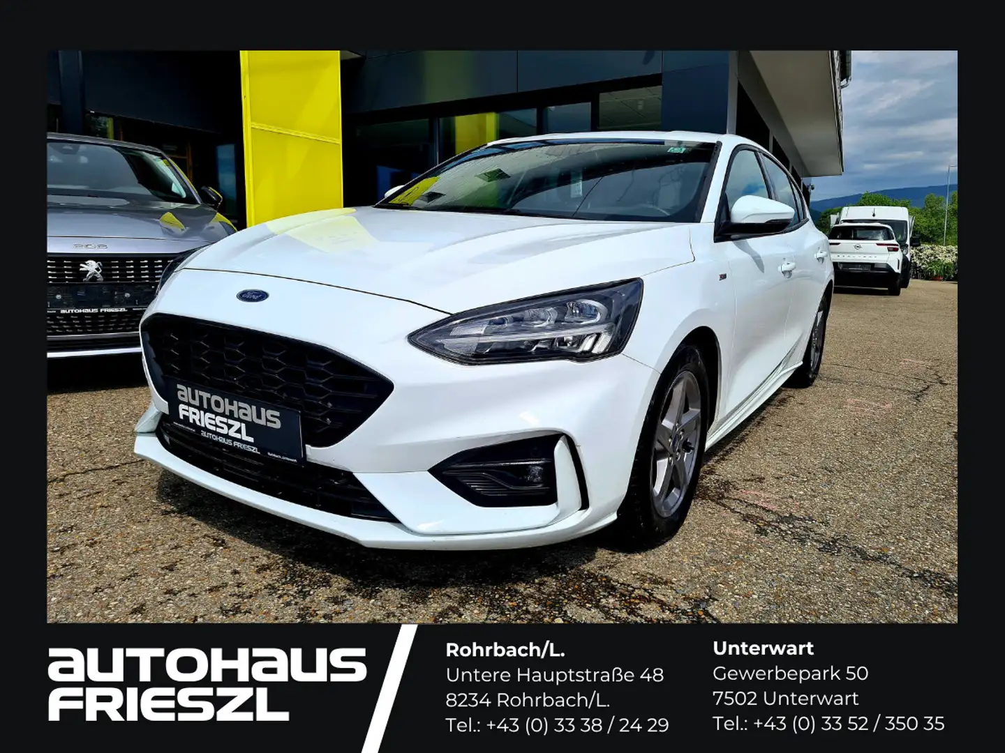 Ford Focus 1,0 EcoBoost ST-Line Business Weiß - 1