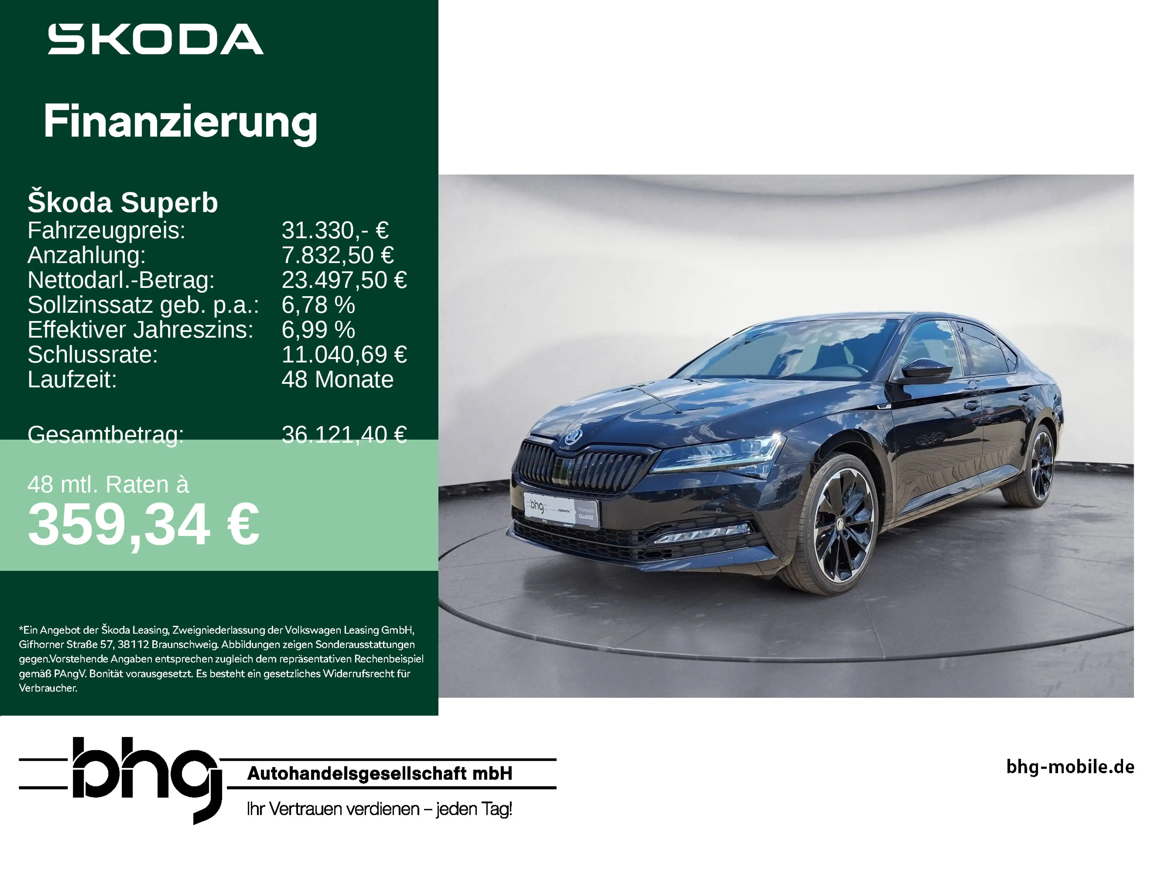 Skoda Superb Sportline 2.0 TSI DSG ABT Leistungssteige