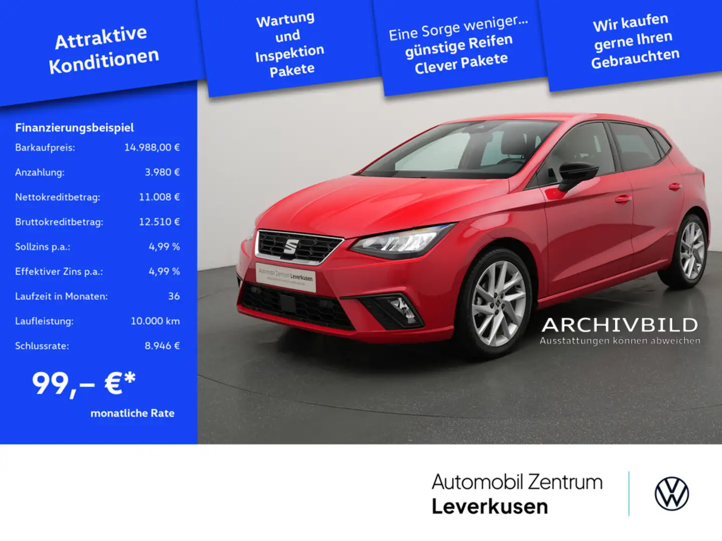 SEAT Ibiza FR CARPLAY SHZ LED KLIMA Rot - 1