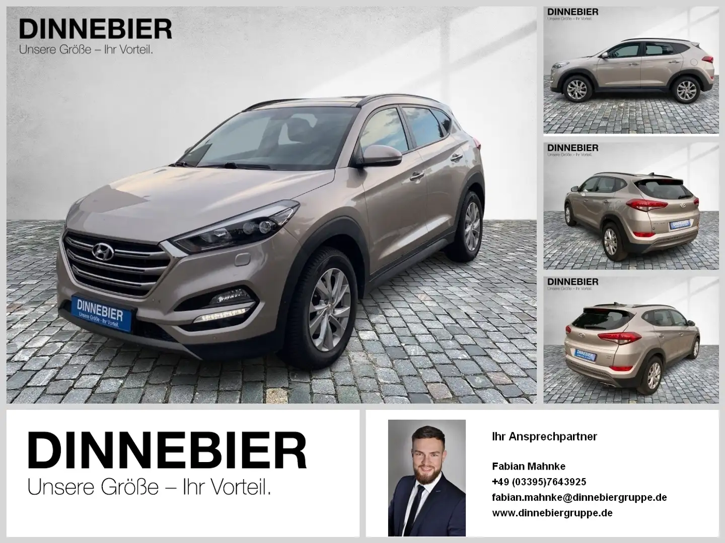 Hyundai TUCSON 2.0 CRDi Premium 4WD PANO+AHK+NAVI+4xSHZ Brun - 1