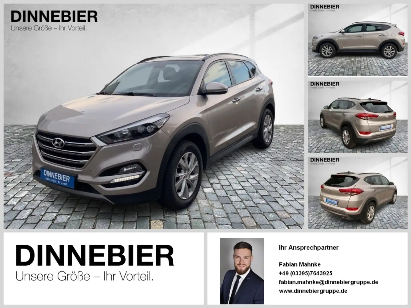 Hyundai TUCSON 2.0 CRDi Premium 4WD PANO+AHK+NAVI+4xSHZ Marrone - 1