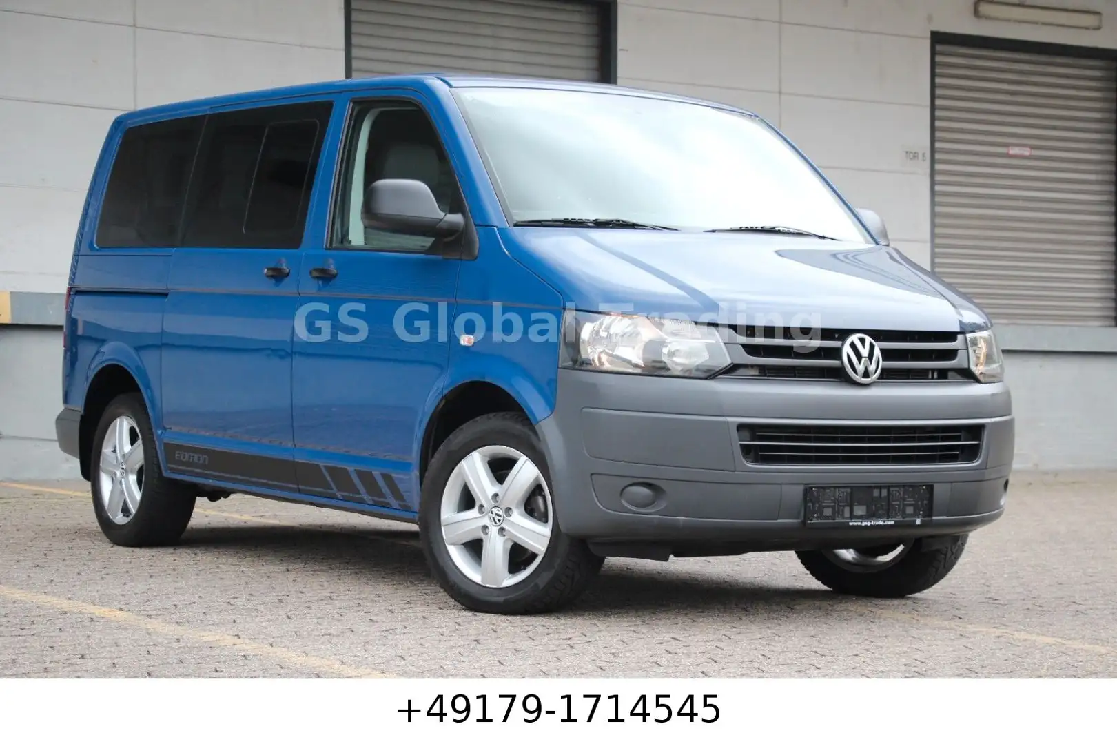 Volkswagen T5 Multivan T5 Transporter 2.0TDI 1-Hand AHK Klima GRA Navi Bleu - 2