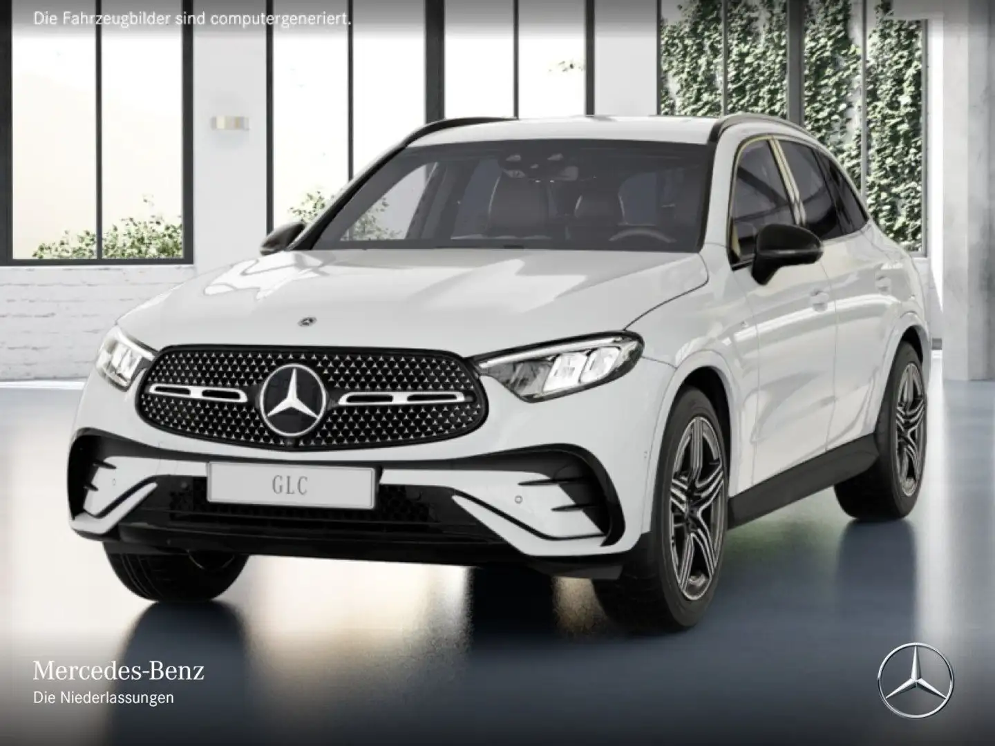 Mercedes-Benz GLC 300 de 4M AMG+NIGHT+360+AHK+LED+BURMESTER+9G Weiß - 2
