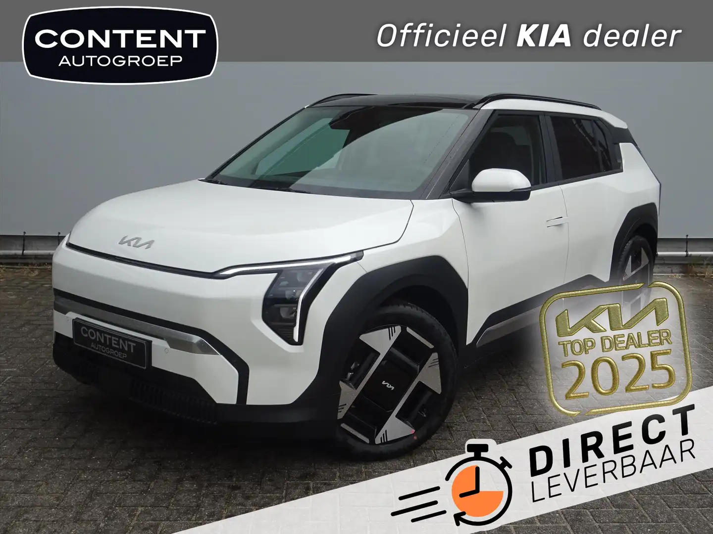 Kia EV3 58,3 kWh 204pk Plus Advanced Op Voorraad! | 414 km Wit - 1