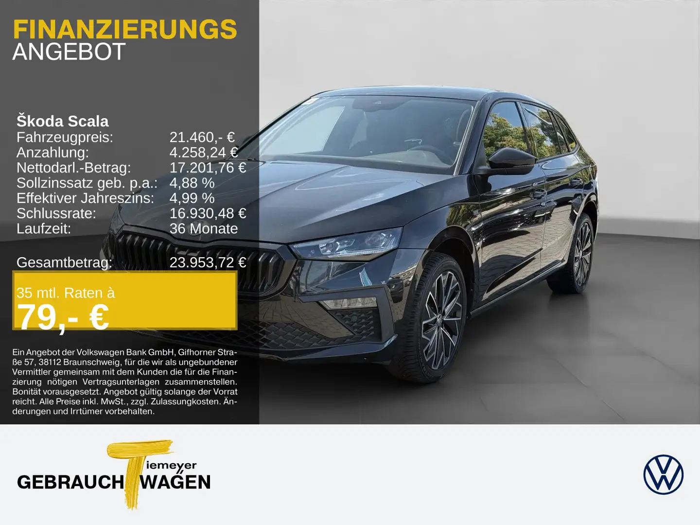 Skoda Scala 1.0 TSI DSG SELECTION LM17 PANO KAMERA VIR Schwarz - 1