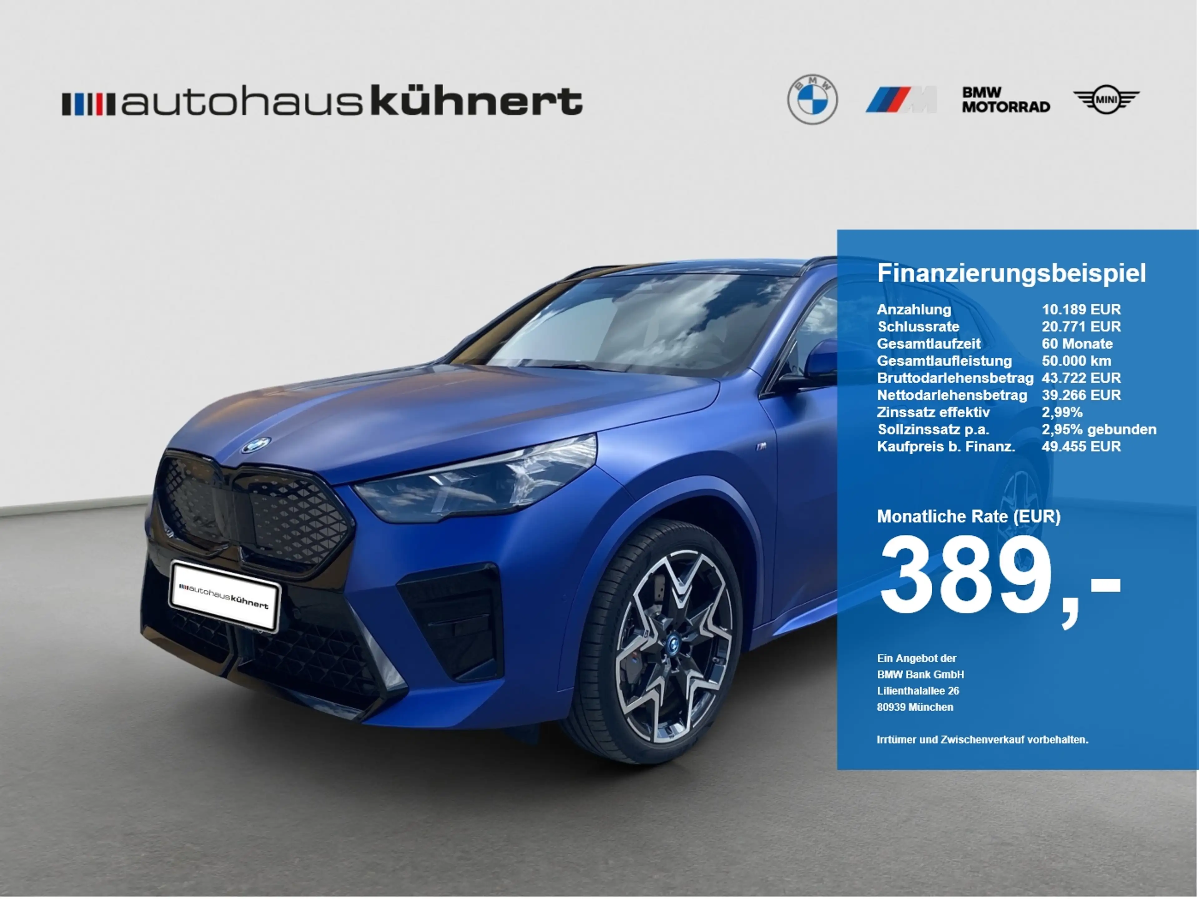 BMW iX2 xDrive 30 M-Sport PRO ACC Pano HUD H&K 360