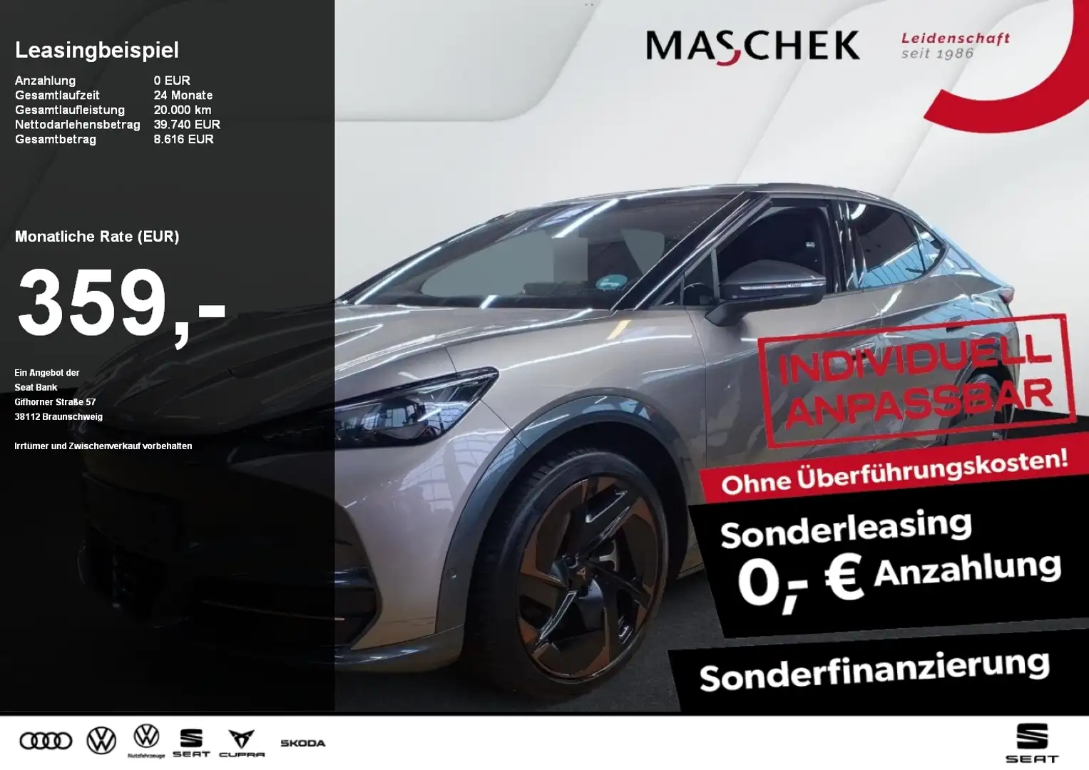 CUPRA Tavascan Endurance Sonderleasing! Pano Navi RearView Beige - 1