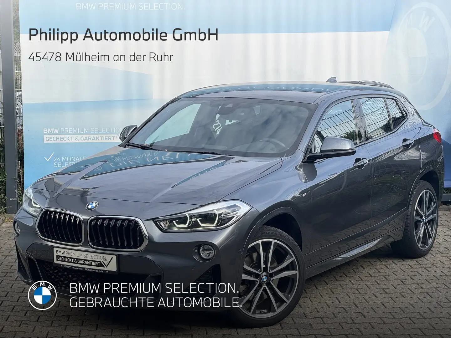 BMW X2 xDrive20d M Sport AHK RFK HuD Navi LED DA PA Grigio - 1