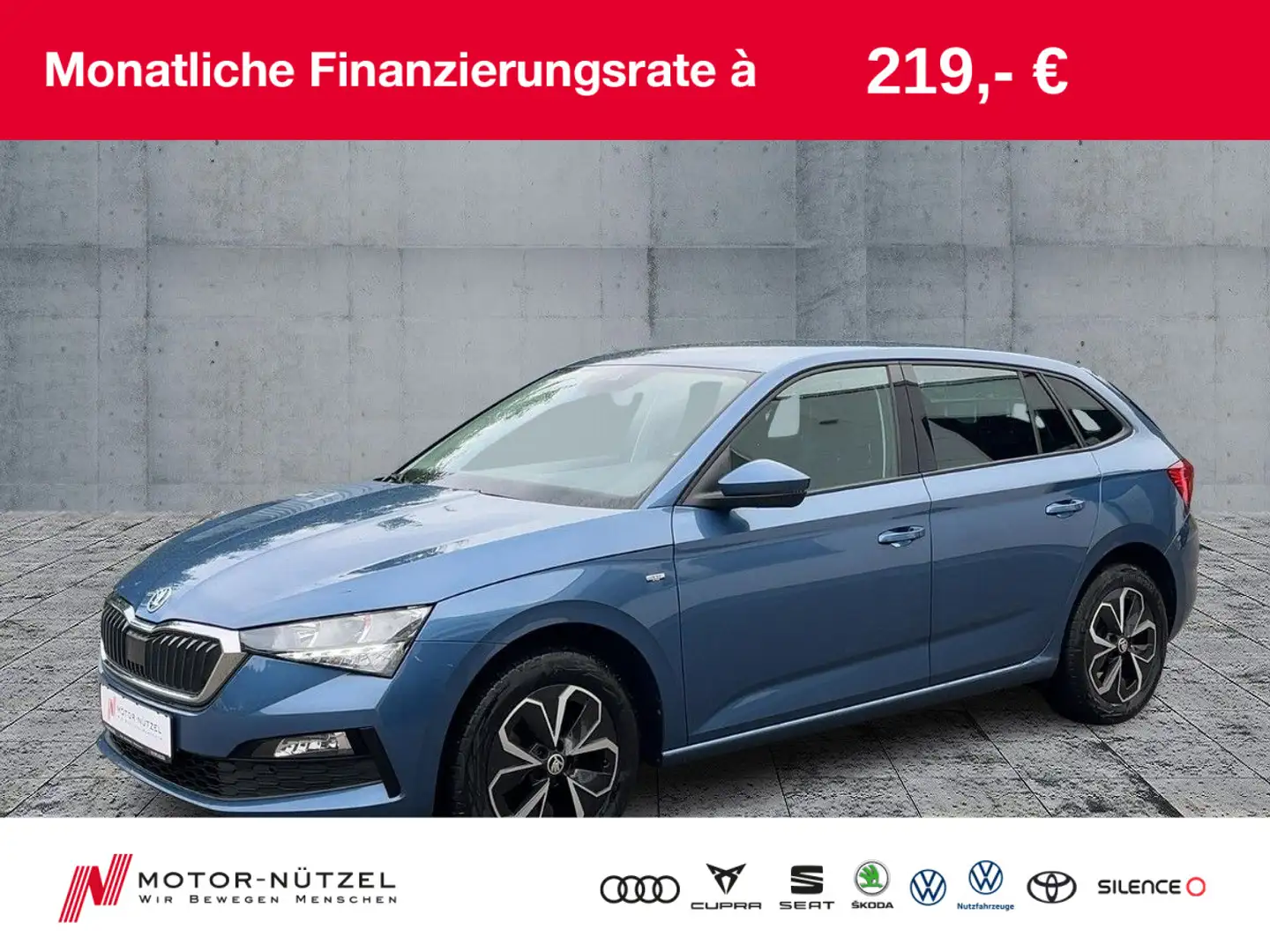 Skoda Scala 1.0TSI AMBITION APP+SHZ+PDC+GRA+DAB+NSW+BT Blau - 1