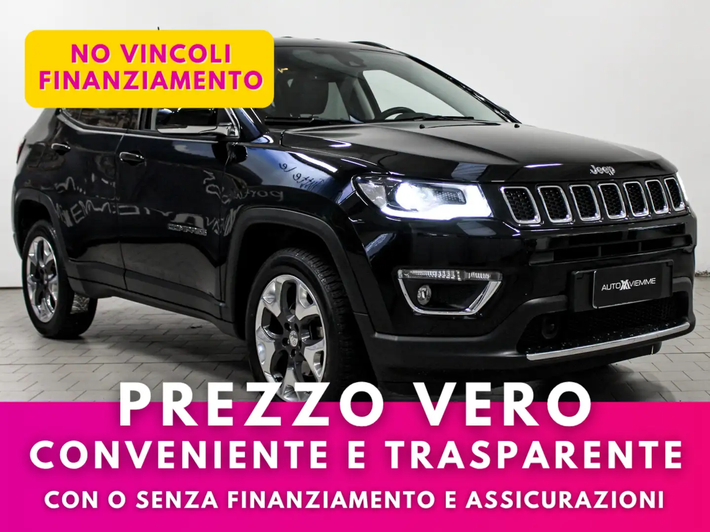 Jeep Compass Limited 2.0 diesel 4x4 140 cv automatica my19 Schwarz - 1