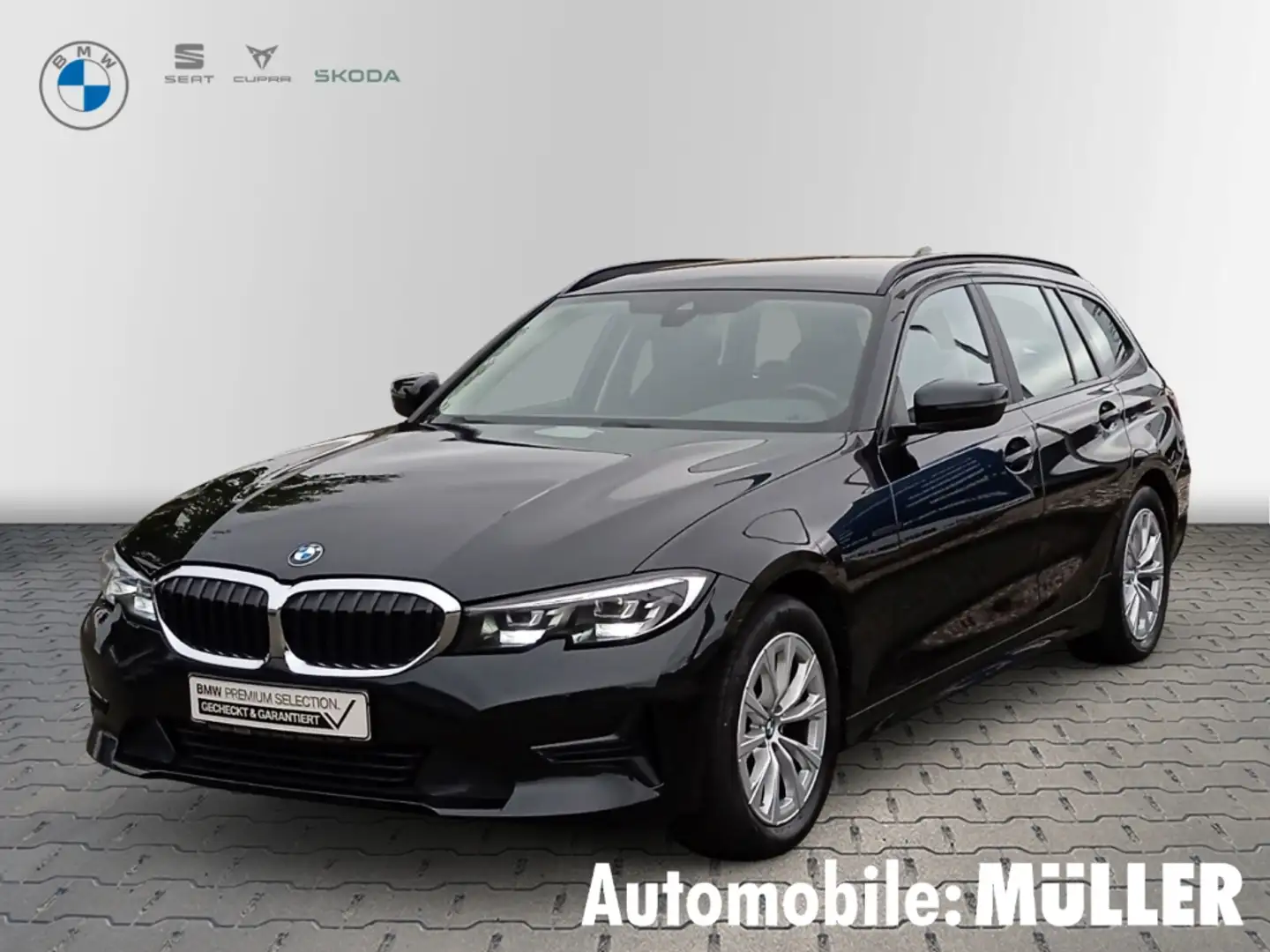 BMW 318 d Touring Advantage Mild-Hybrid+AUT.+SHZG vo.+NAVI Schwarz - 1