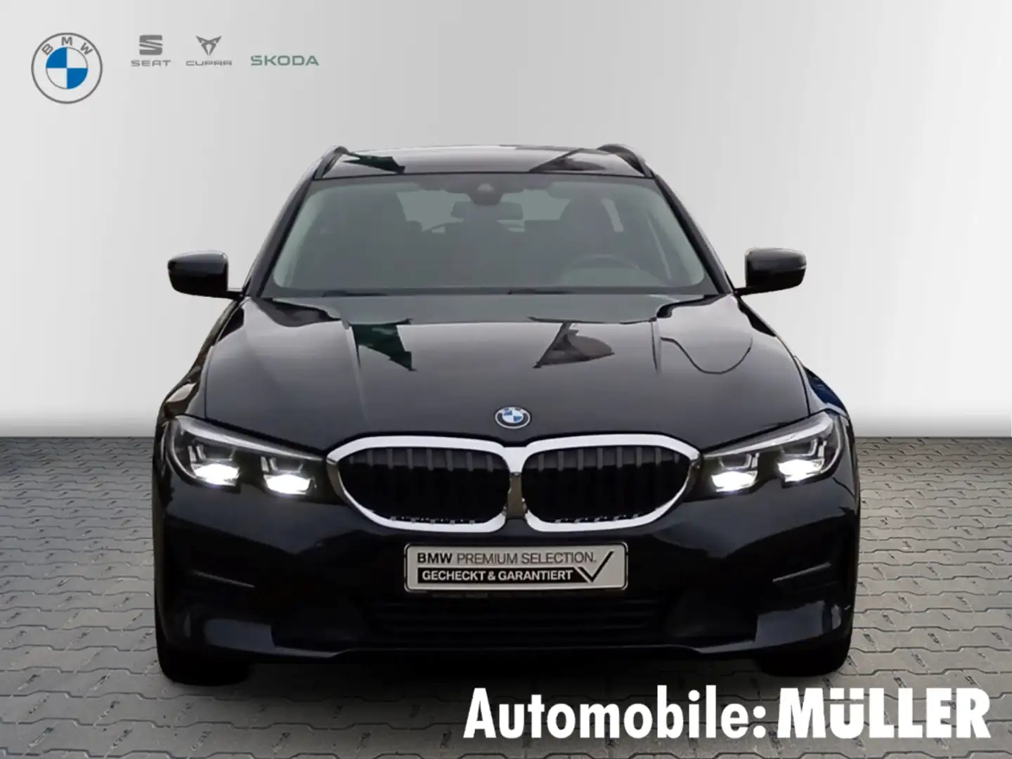 BMW 318 d Touring Advantage Mild-Hybrid+AUT.+SHZG vo.+NAVI Schwarz - 2