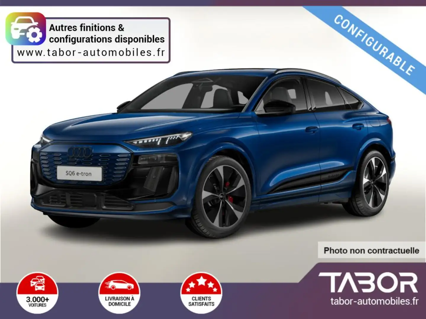 Audi SQ6 e-tron e-tron Sportback 489 LED+ GPS Cam360 Gris - 1