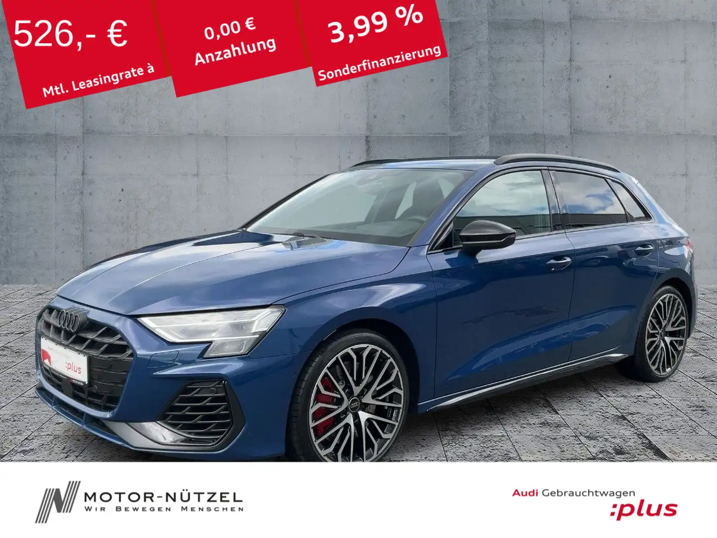 Audi S3 TFSI QU MATRIX+NAV+HuD+SONOS+ACC+19 Bleu - 1