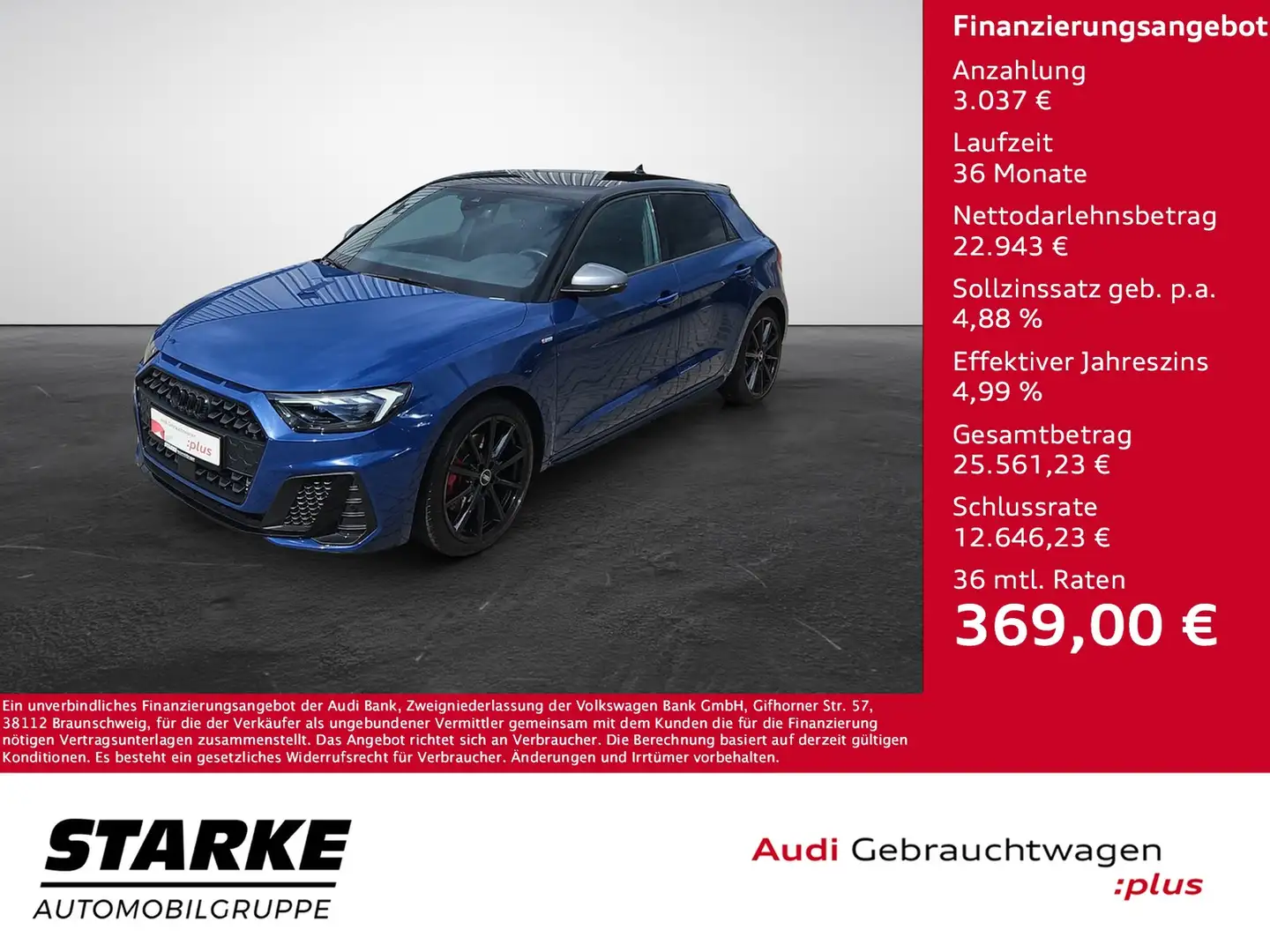Audi A1 Sportback 40 TFSI S tronic S line ASI LED Alcan... Blauw - 1