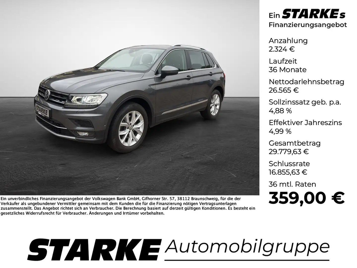 Volkswagen Tiguan 2.0 TSI DSG 4MOTION Highline Grau - 1