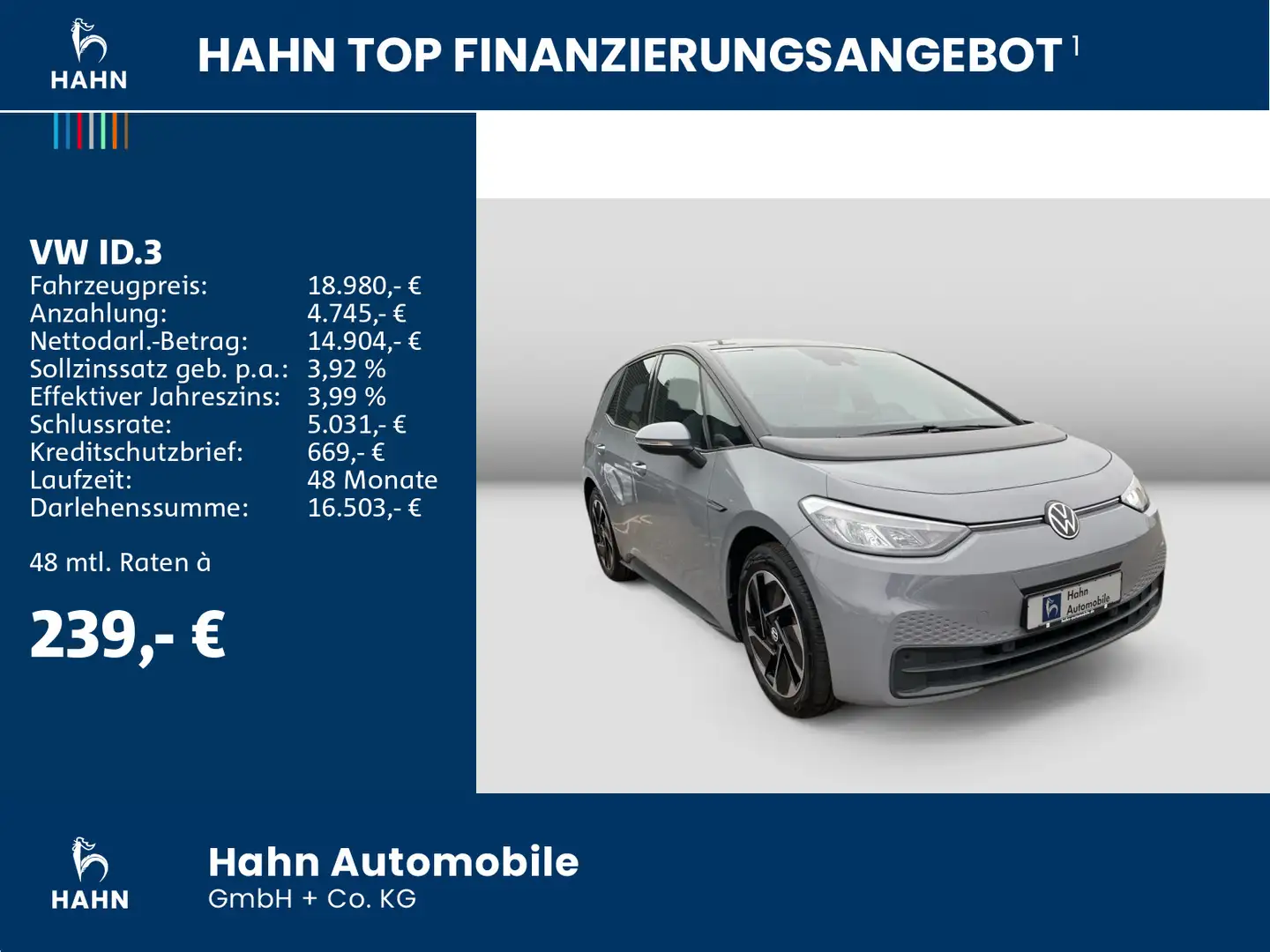 Volkswagen ID.3 Pro Performance Life ACC LED Navi Standh. A Grau - 2