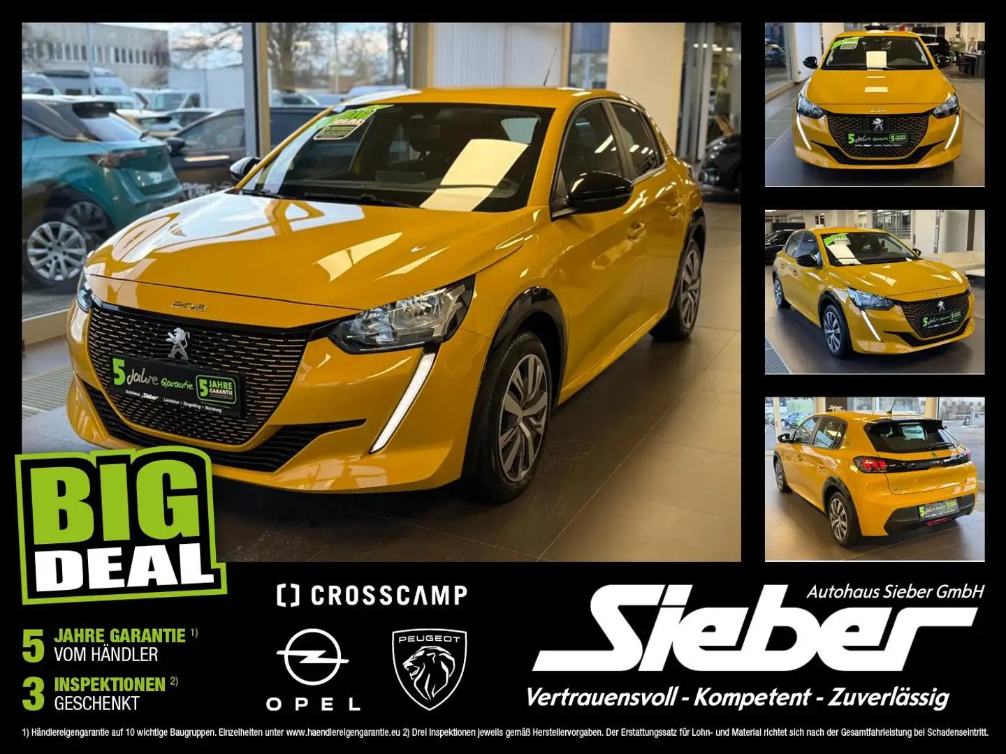 Peugeot 208 Elektromotor 136 Active Klima*LED*Tempomat* Gelb - 1