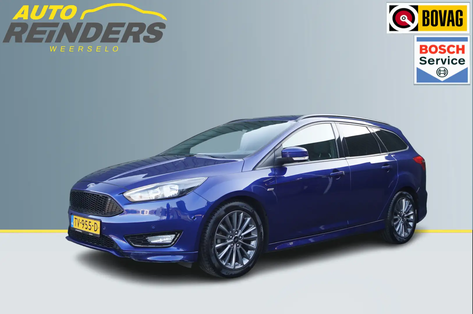 Ford Focus Wagon 1.0 Ecoboost 140pk ST-Line + Navi/ PDC/ 17in Blauw - 1