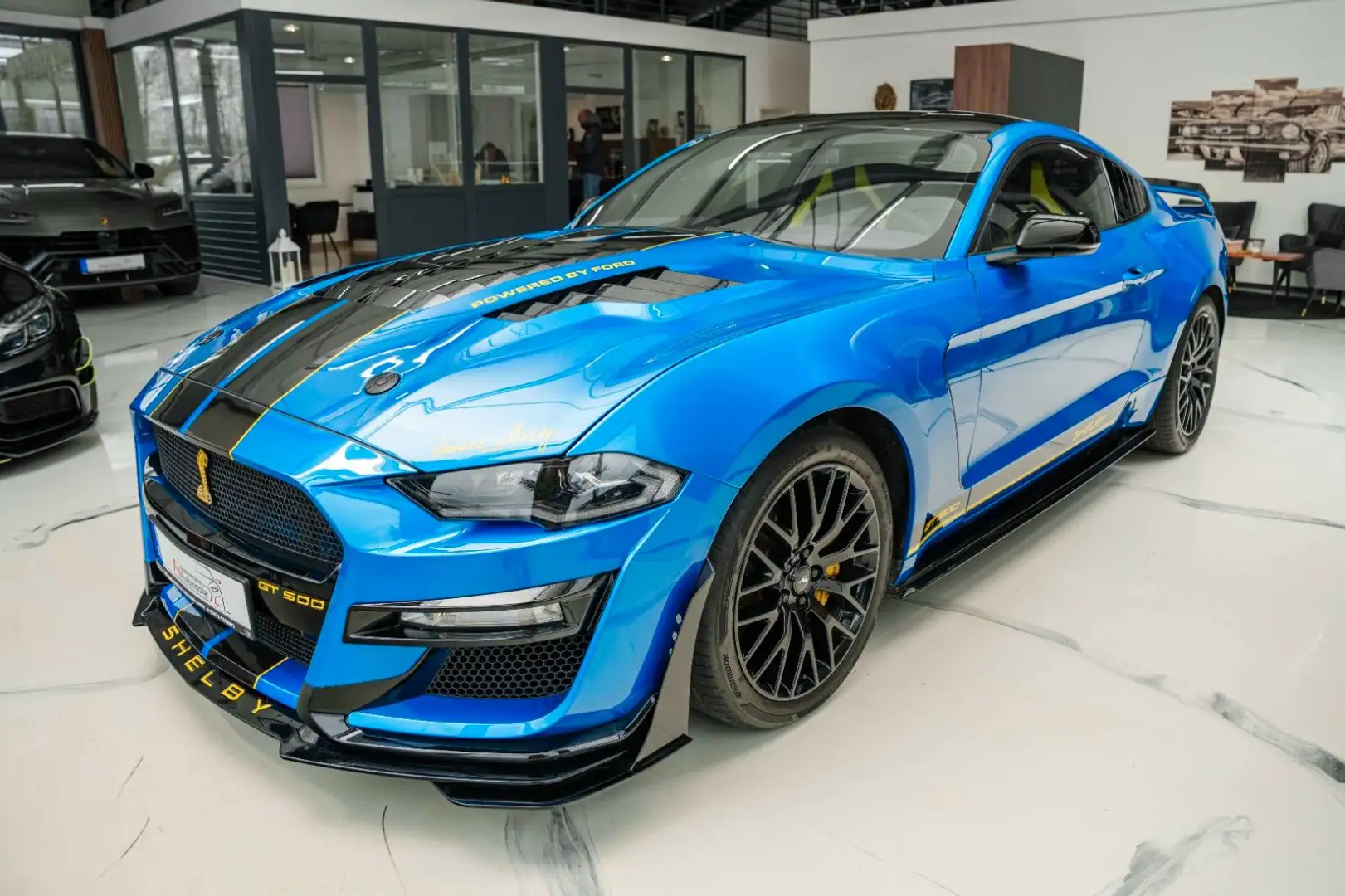 Ford Mustang GT 5,0 GT 500 SHELBY RECARO TOP Blau - 1