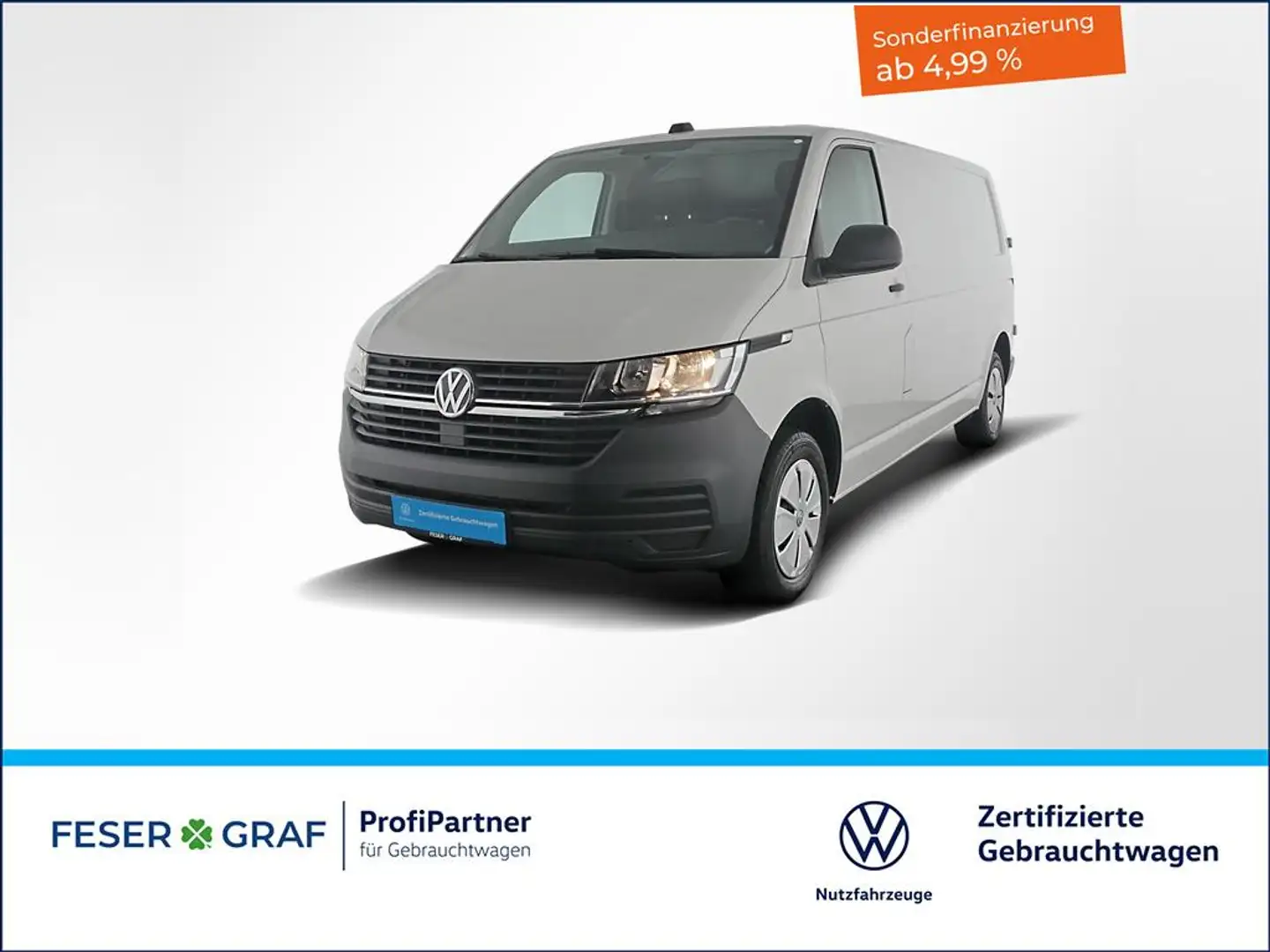 Volkswagen T6.1 Transporter 6.1 Kasten 2.0 TDI LR Heckflügeltüren PDC Klima Weiß - 1