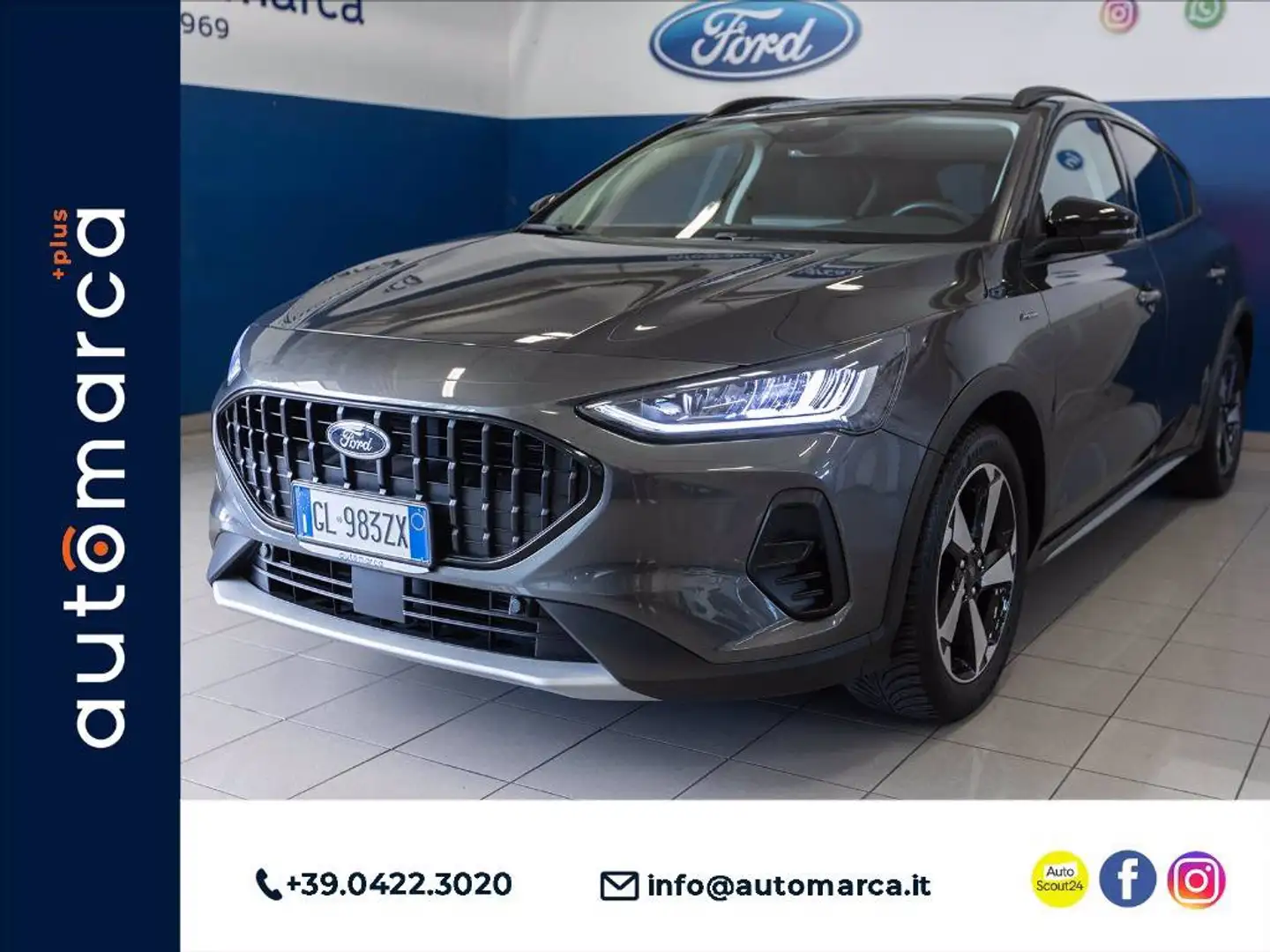 Ford Focus Active 1.0t ecoboost h X 125cv Grigio - 1