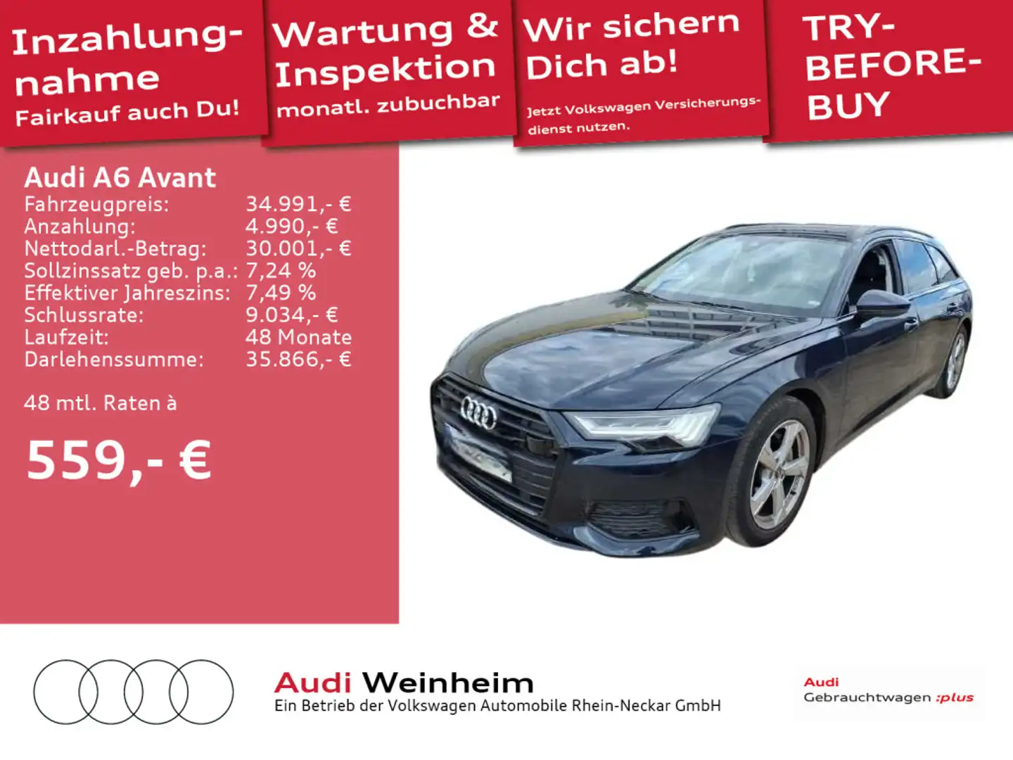 Audi A6 40 TDI Black-Paket HD-Matrix S-tronic A Braun - 1