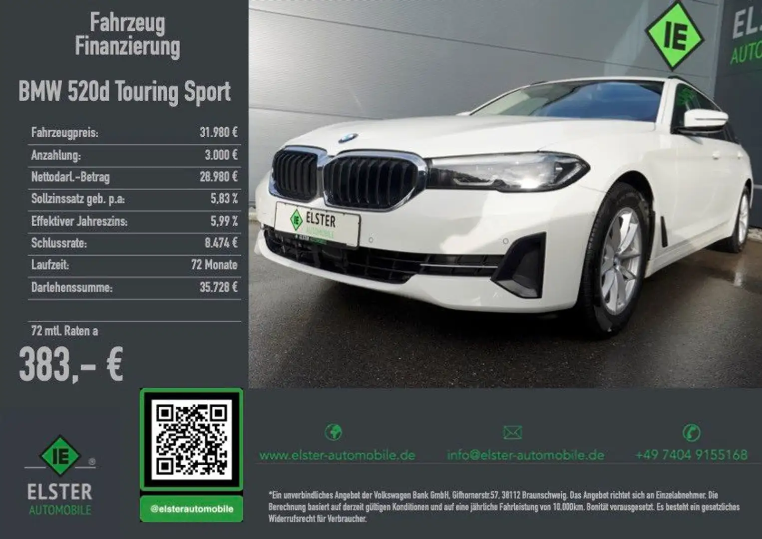 BMW 520 d Tour,Sport Line, Weiß - 1