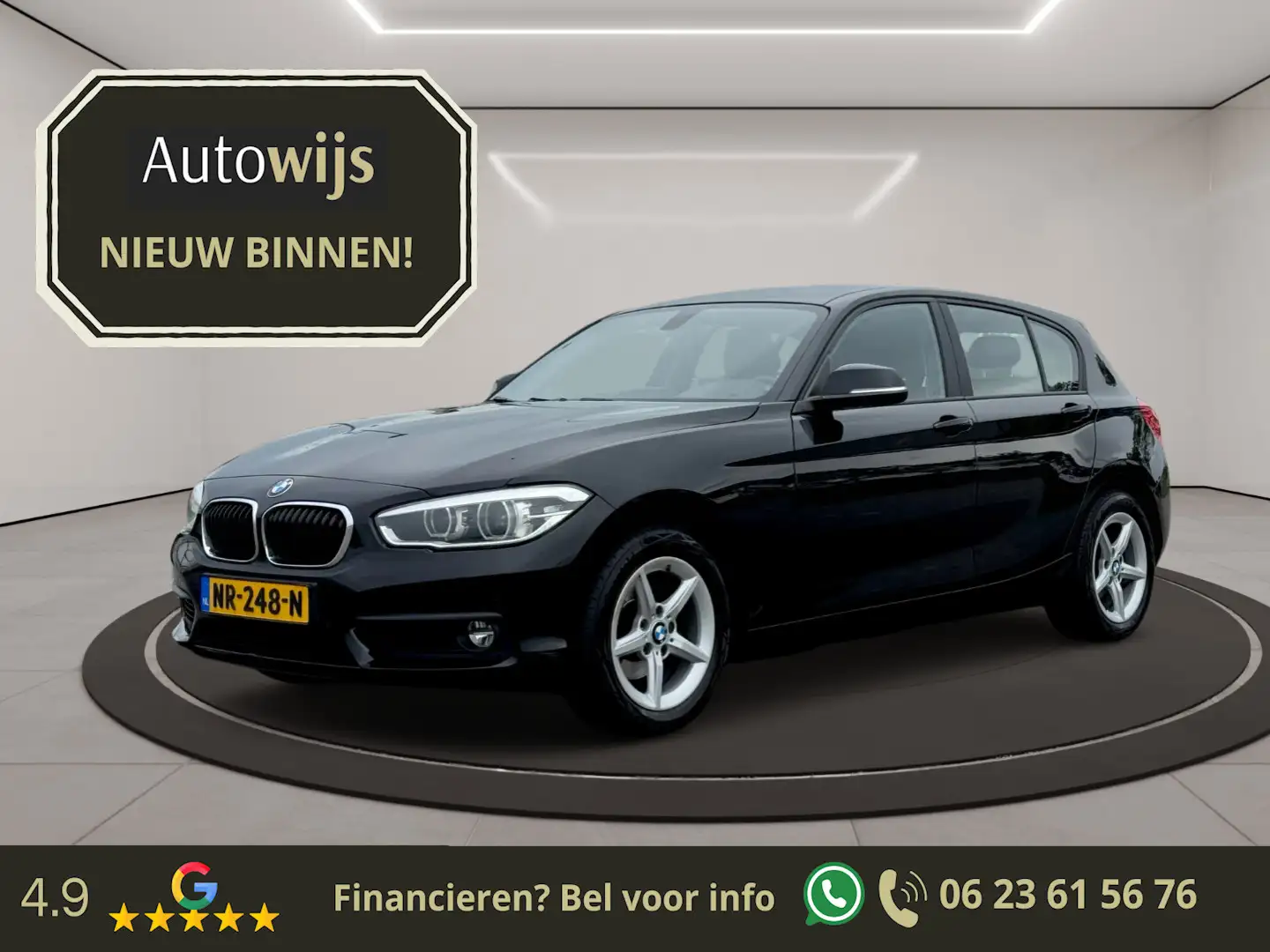 BMW 118 1-serie 118i Corporate Lease High Executive|NL AUT Zwart - 1