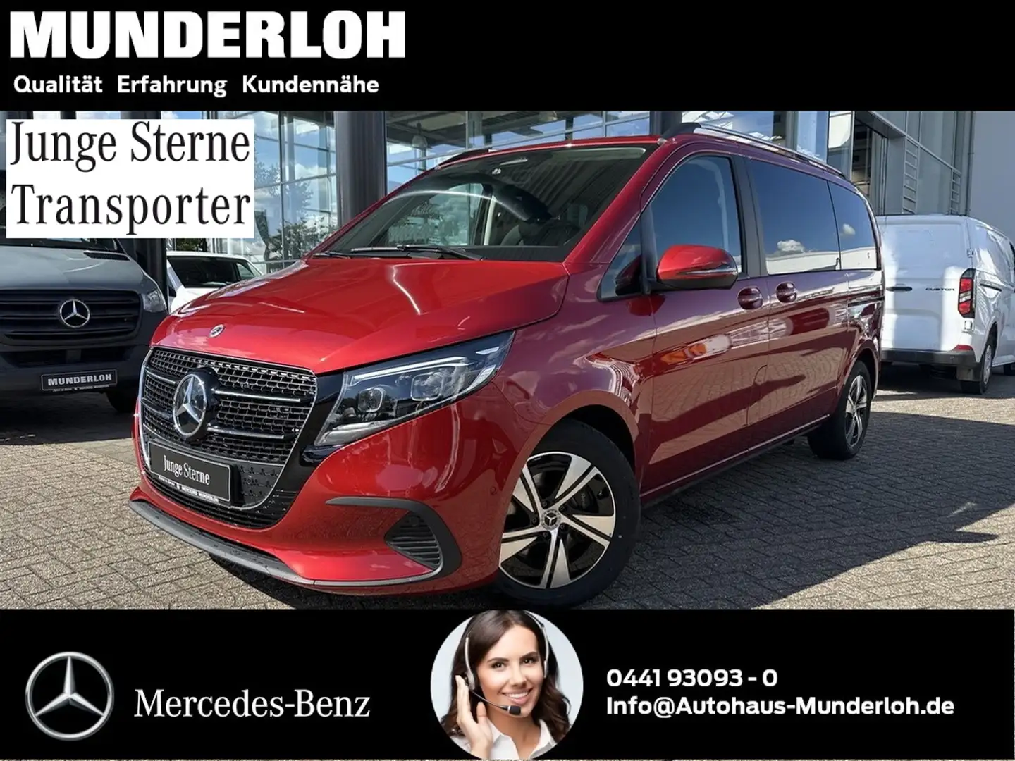 Mercedes-Benz V 220 d STYLE Kompakt DISTRONIC+AHK+KAMERA Rouge - 2