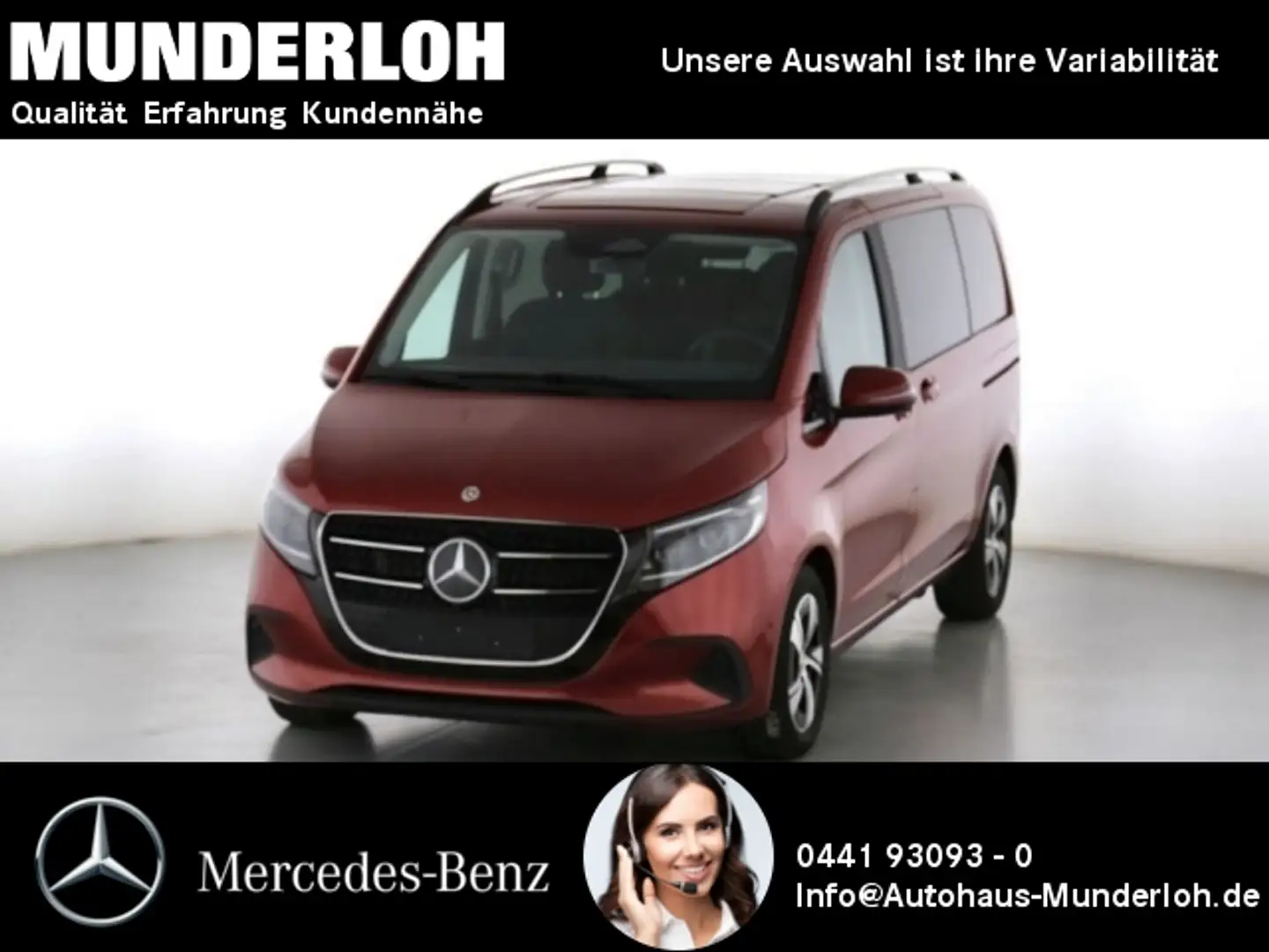 Mercedes-Benz V 220 d STYLE Kompakt AHK SpurW W-Paket Sport Rojo - 1
