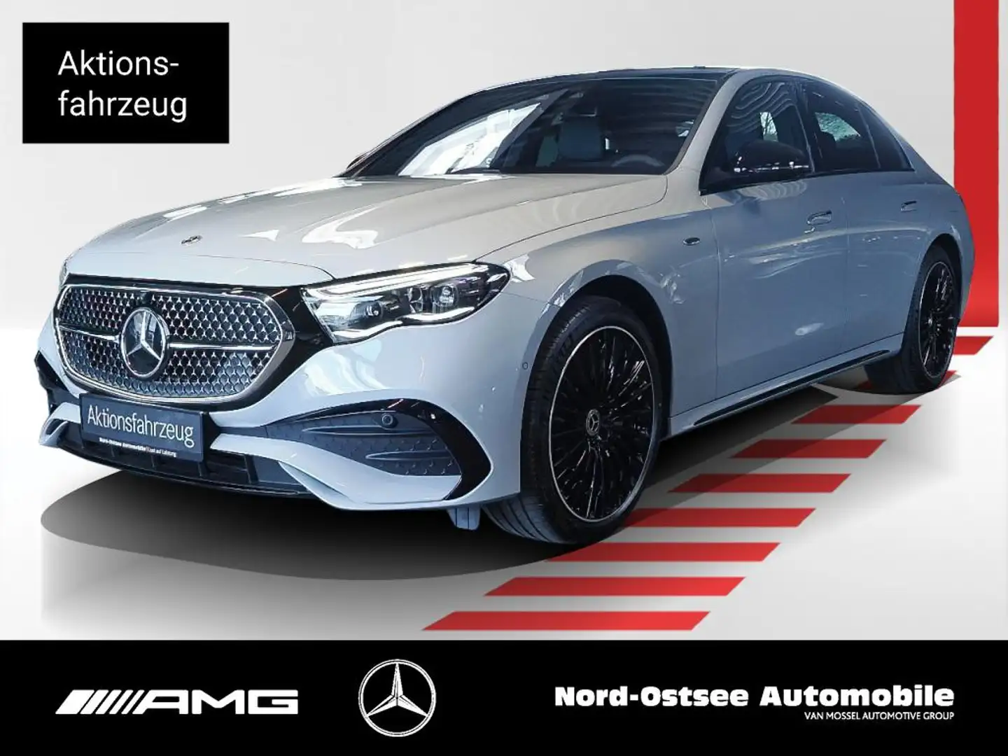 Mercedes-Benz E 300 de 4m AMG NIGHT PANO AHK DISTRON 20-ZOLL Gris - 1