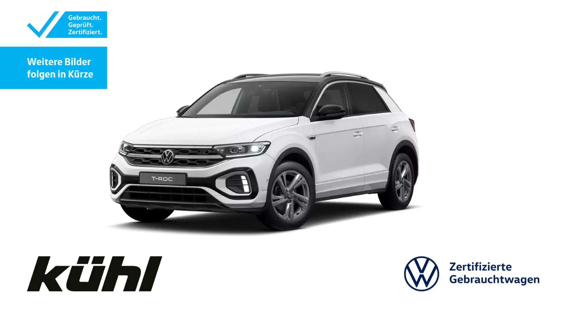 Volkswagen T-Roc 1.5 TSI DSG R-Line LED+/ACC/Kamera/App/Nav Weiß - 1