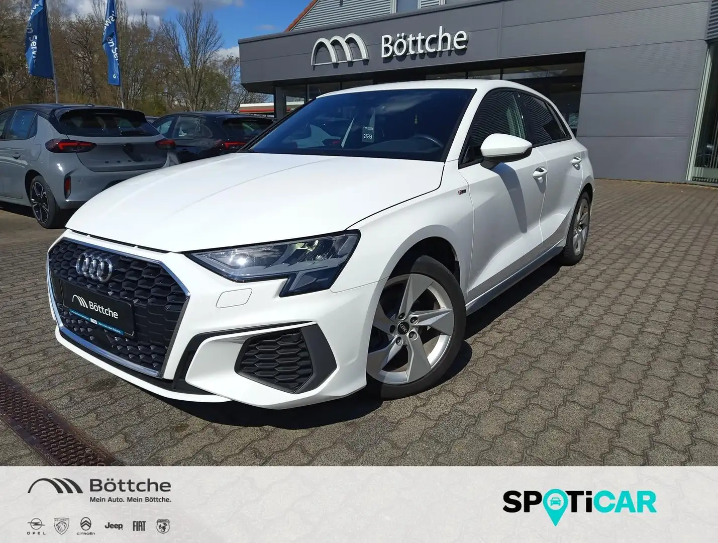 Audi A3 30 TFSI S line LED/Navi/SHZ/DAB/PDC/Allwetter Blanco - 1