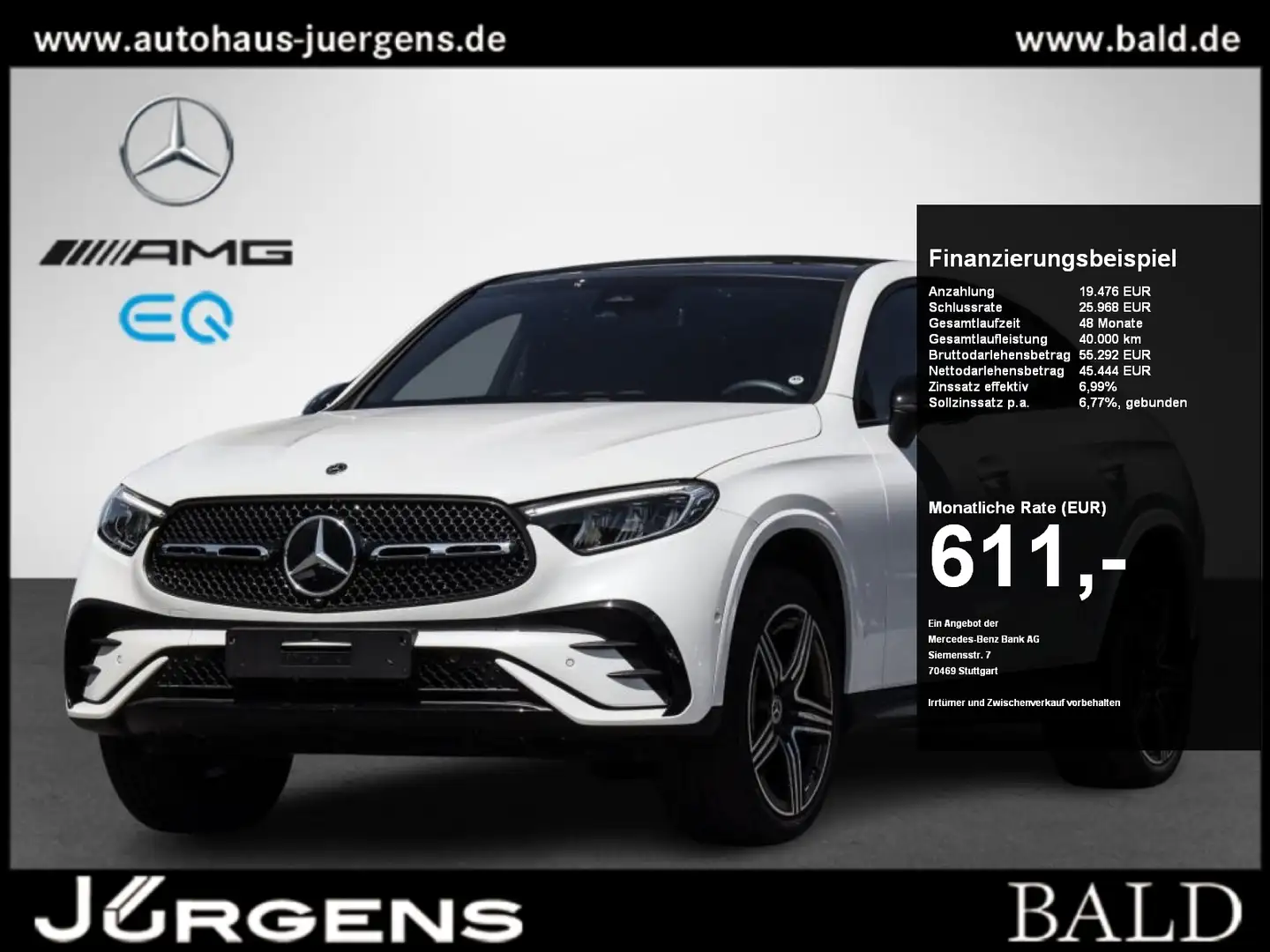Mercedes-Benz GLC 300 e 4M Coupé AMG-Sport/LED/Cam/Pano/Night Bílá - 1
