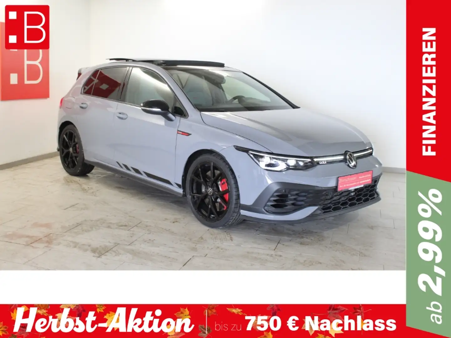 Volkswagen Golf GTI 8 2.0 TSI DSG Clubsport Black Style 19 LEDER MATRI Grau - 1