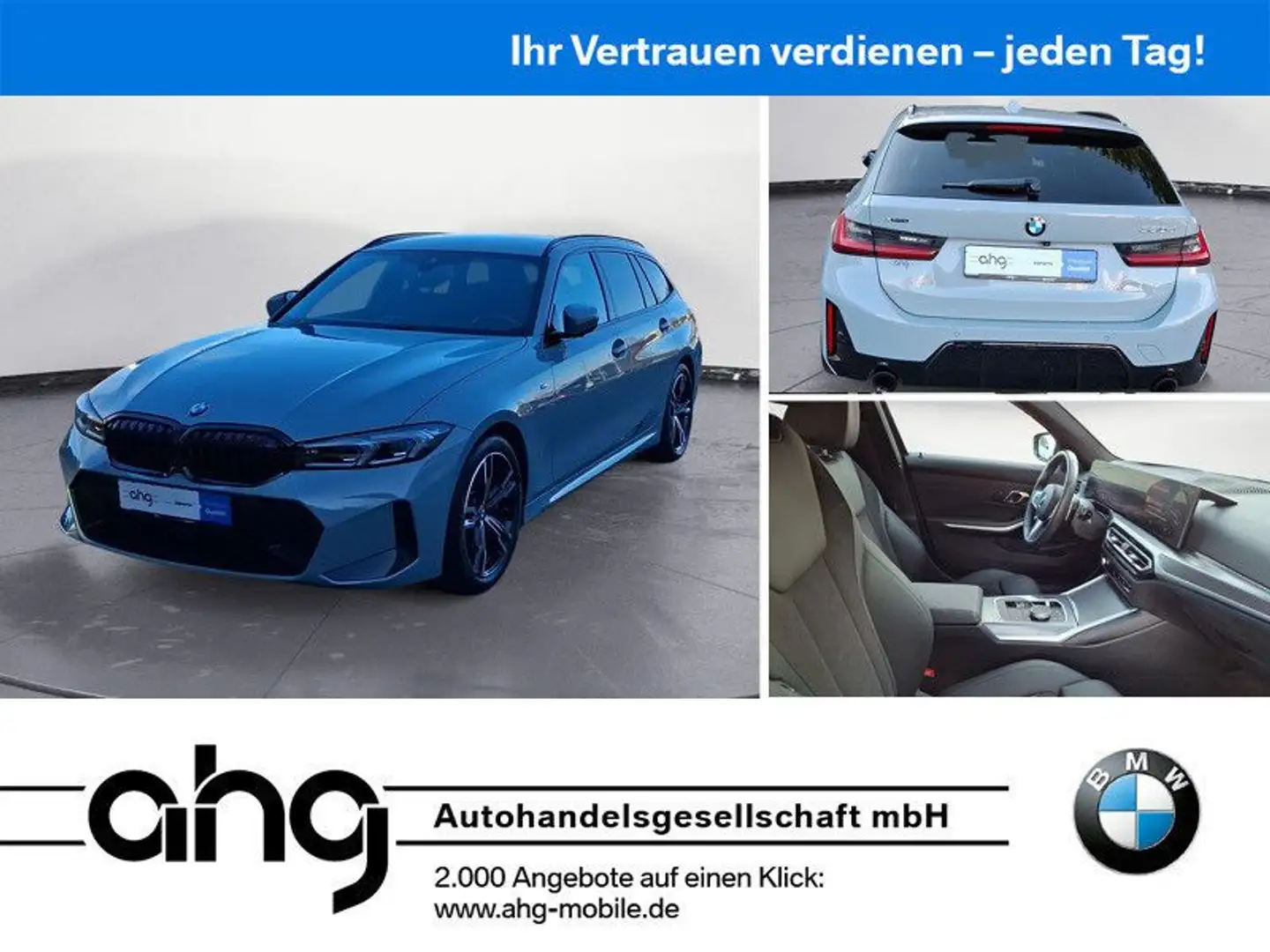 BMW 330 d xDrive Touring Automatic M Sportpaket AHK Gris - 1
