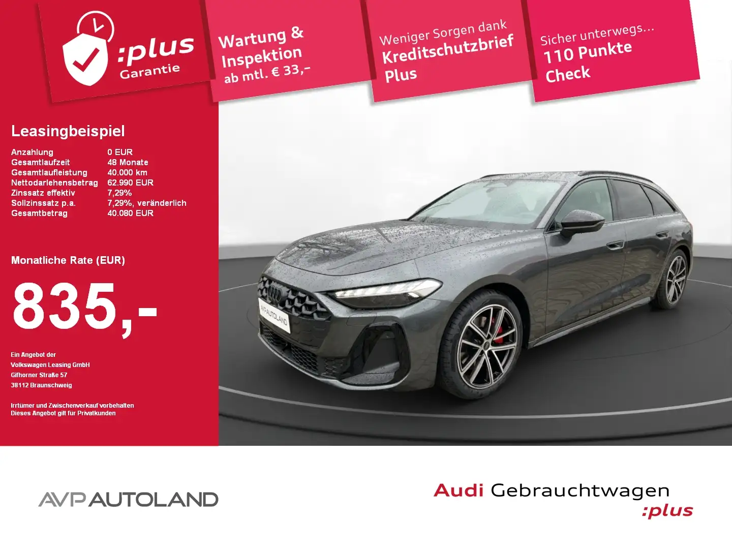 Audi A5 Avant 2.0 TDI quattro S tronic | AHK | NAVI | Grau - 1