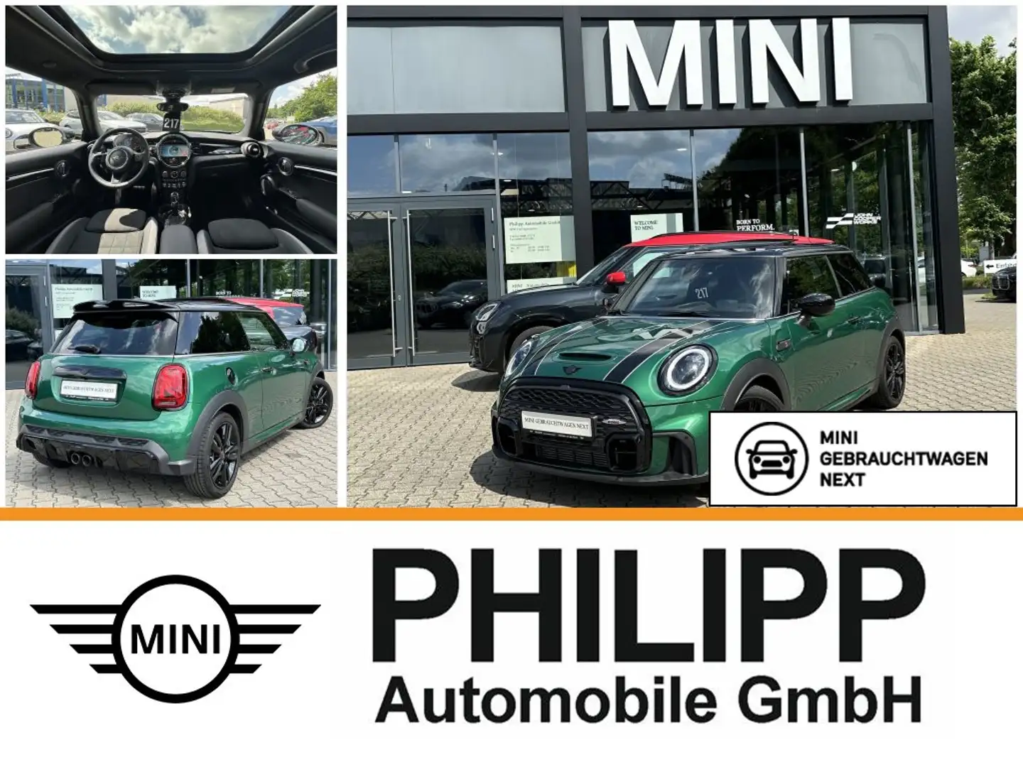 MINI Cooper S JCW Trim PANO Kamera Head-Up LED NaviXL Grün - 1
