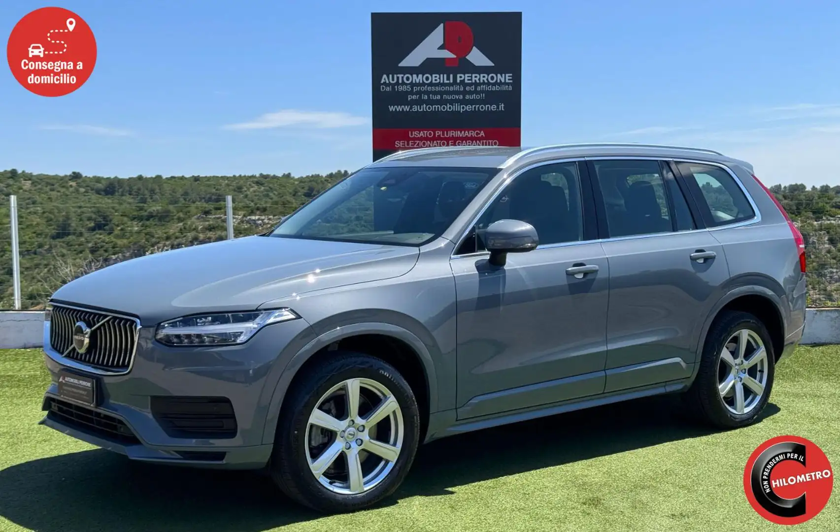 Volvo XC90 B5 (d) AWD 7 posti Core (Auto/Pelle/LED/App/Retro) Grigio - 1